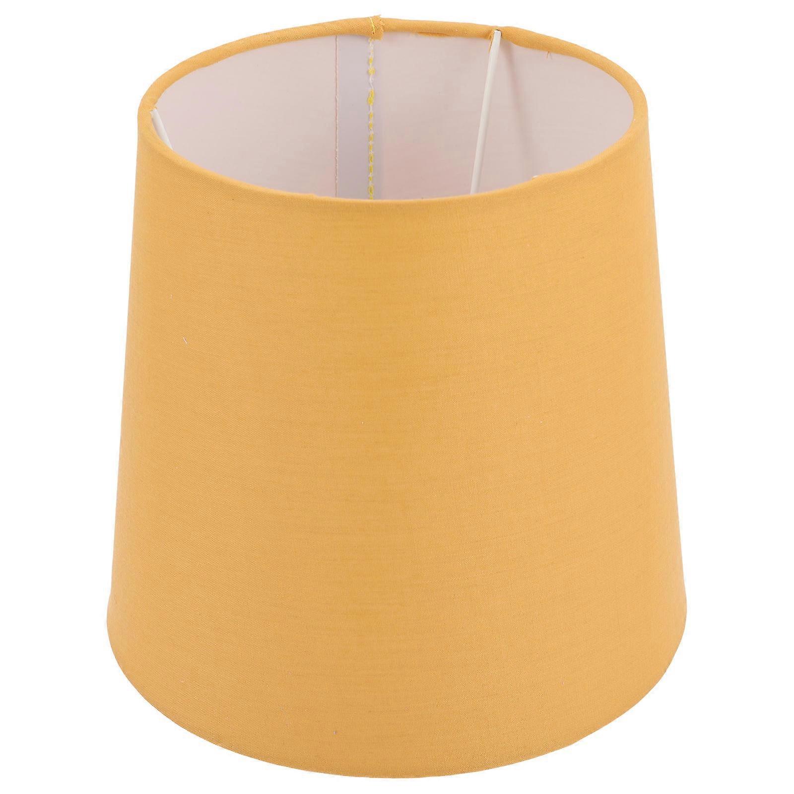 Cloth Lampshade Bedside Lamp Cover Yellow Simple Design E14 Socket Light Softening 1Pack