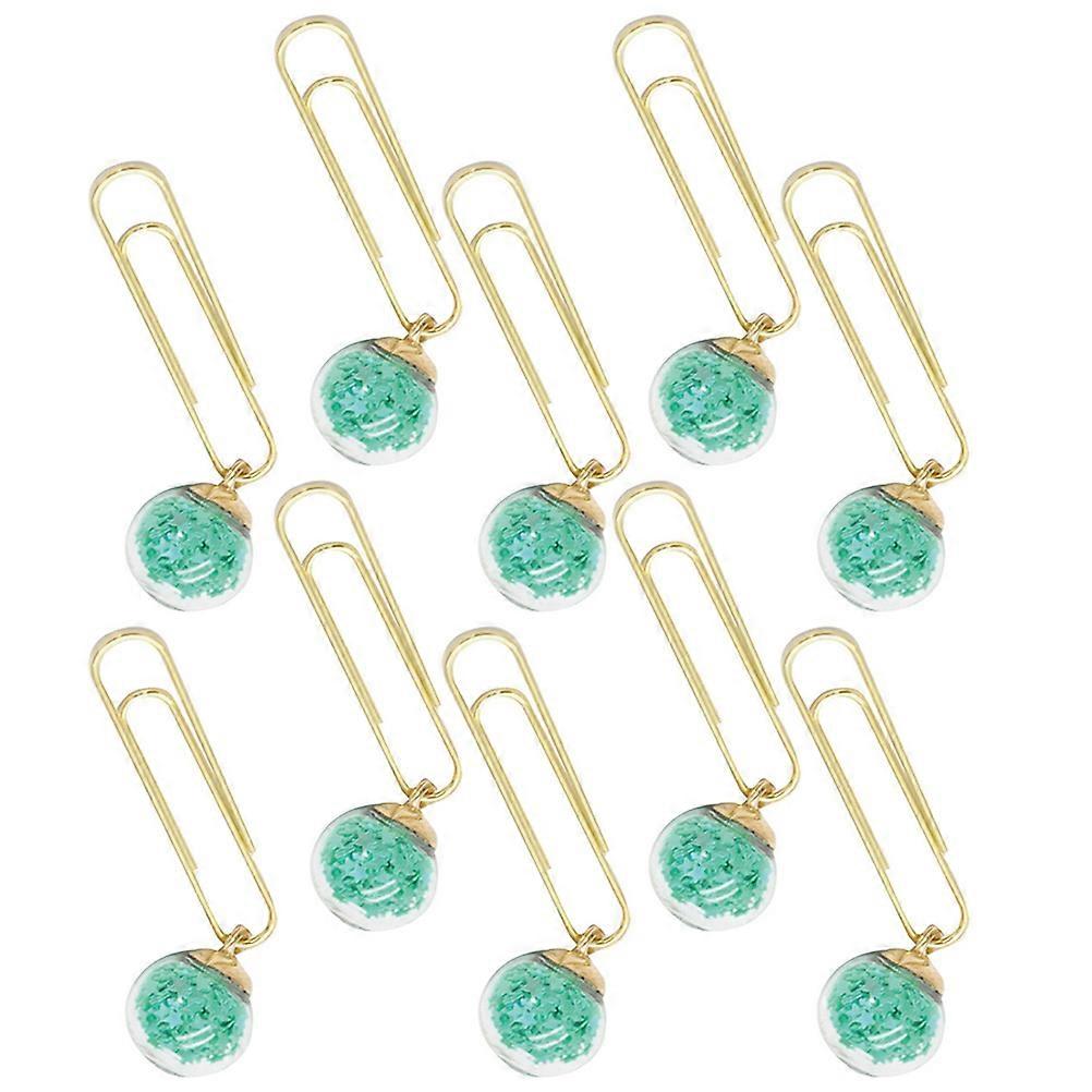 Golden Metal Paper Clips for Home Use and Lightweight 10 Pieces