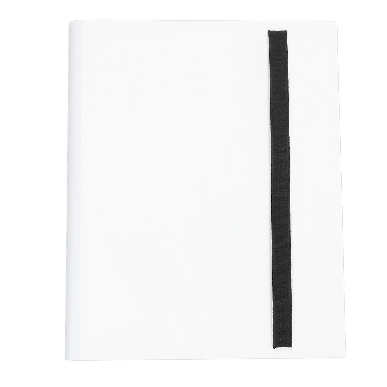 9 Pocket Trading Card Binder Multipurpose Waterproof Portable Game Card Storage Book for Home Travel White