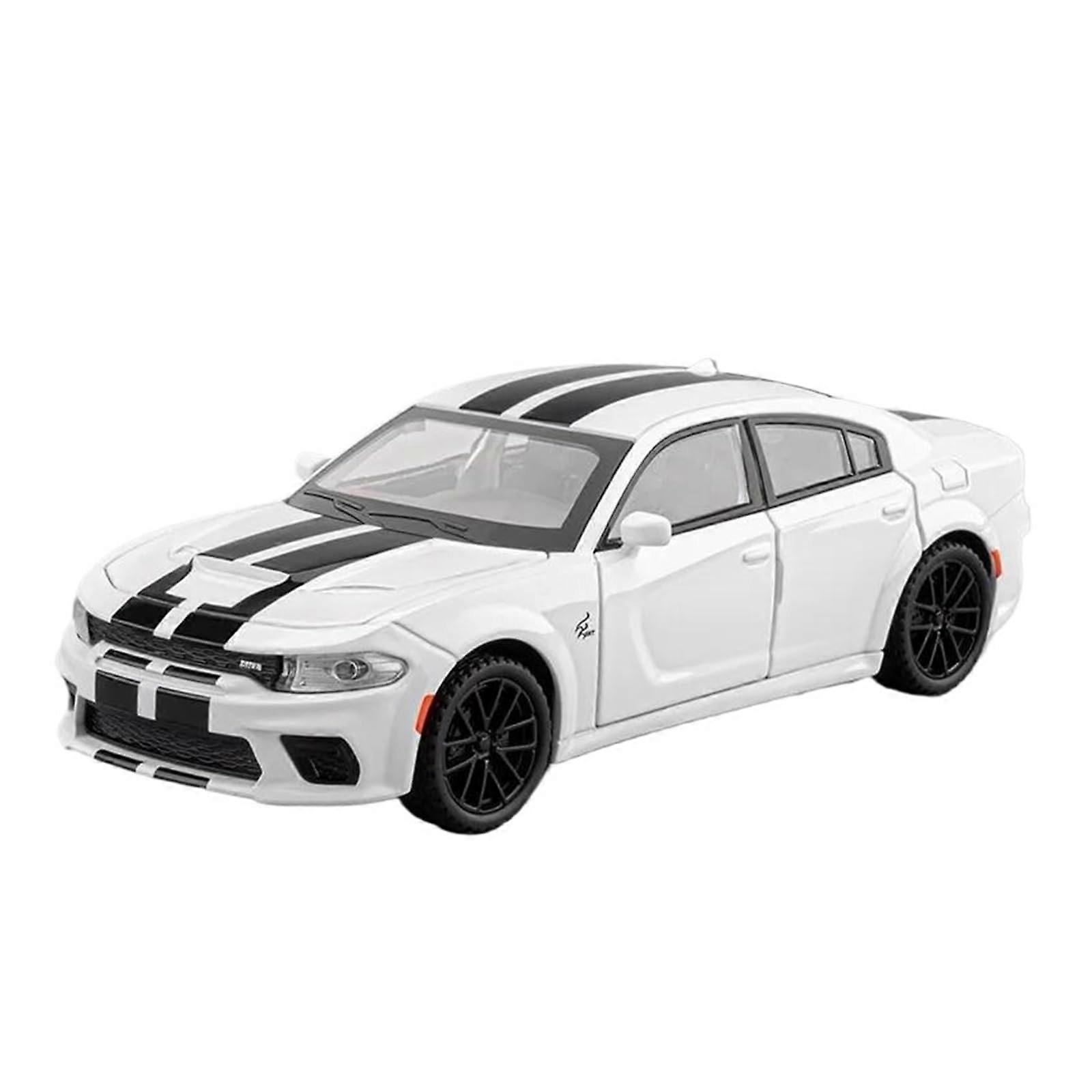 Coupe Diecast Model Car 1:32 Scale Metal Toy Vehicle with Sound and Light Features, White Color