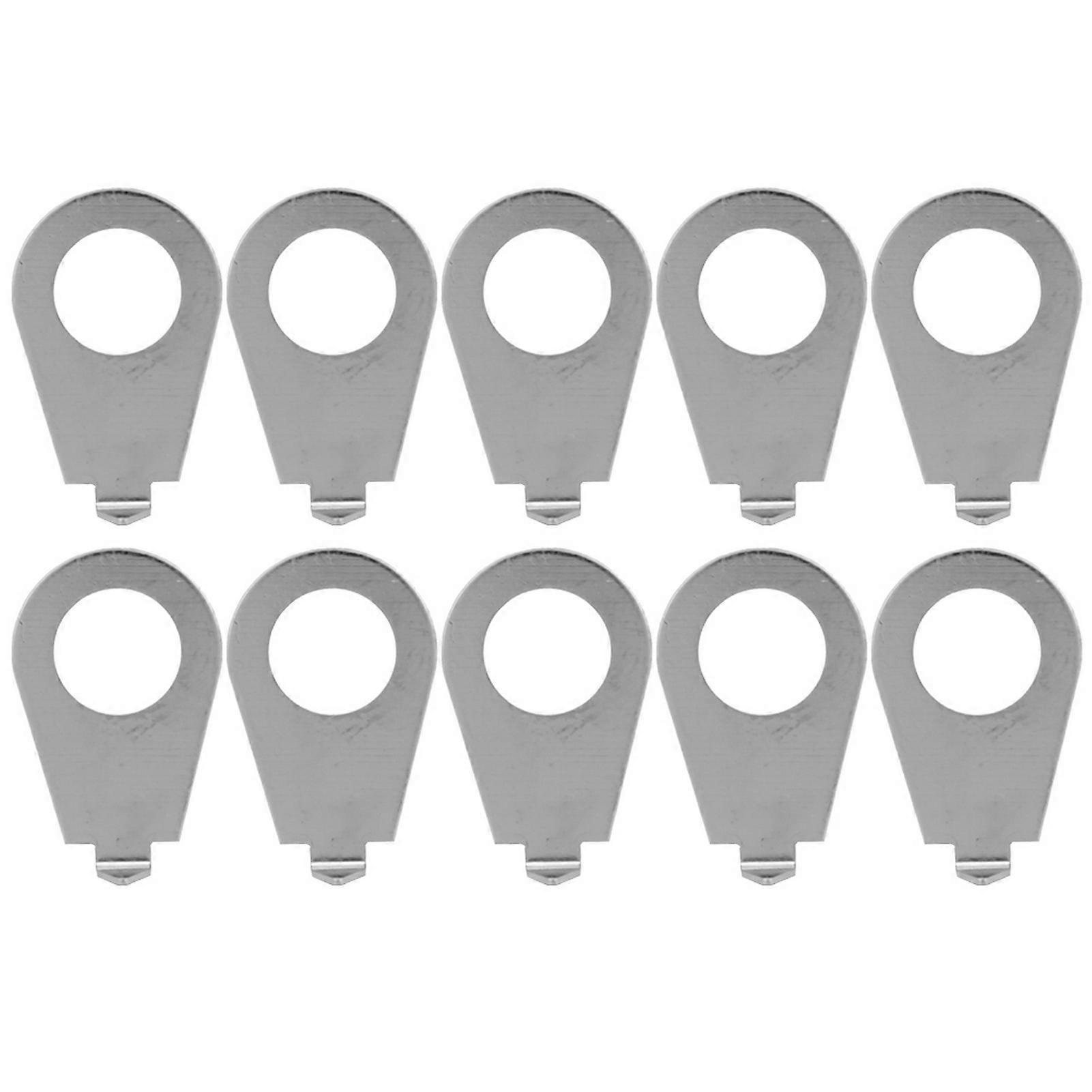 10Pcs Metal Electric Guitar Potentiometer Speed Bell Knob Pointer Replacement Kit 8.4mm(Silver)