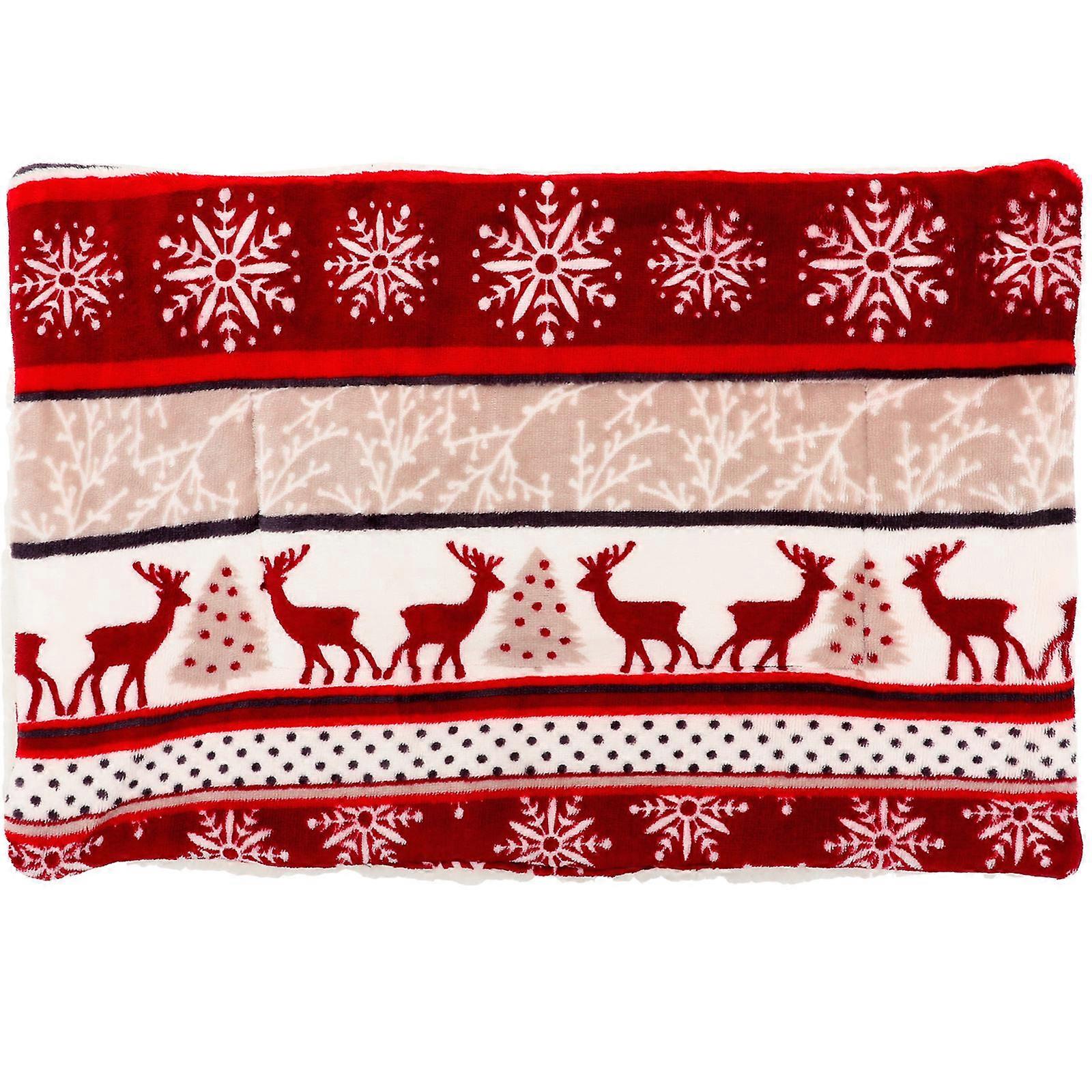 Home Dog Sleeping Pad Warm Pet Cushion Indoor Use Rectangular Design 1Set