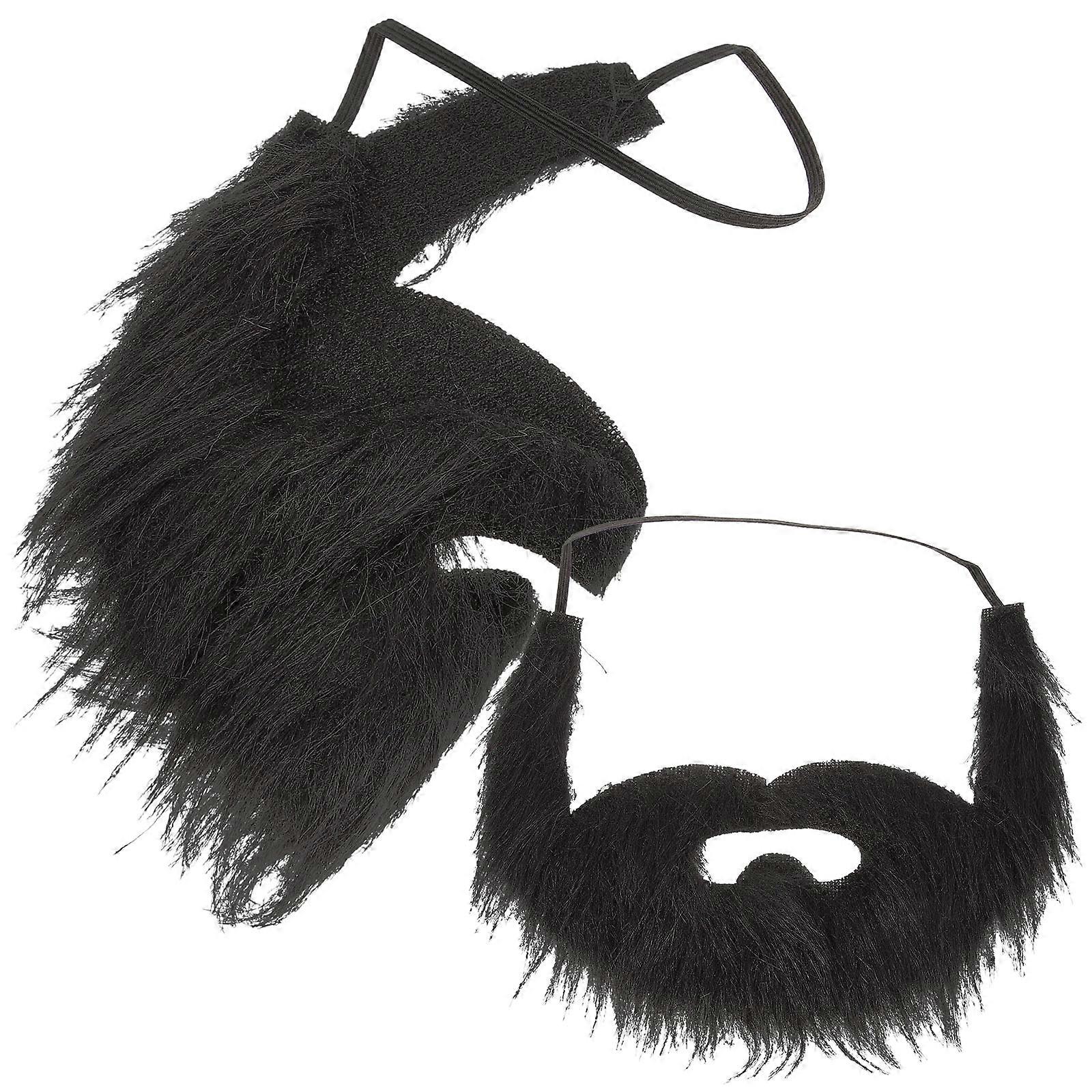 Here's a refined and professional product description based on your input:
**2PCS Lightweight Fake Beard Cosplay Prop for Halloween Party,