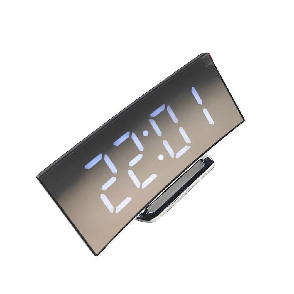 Large Screen LED Alarm Clock Plastic Grey for Timekeeping with Mute Feature 7.2 Inches