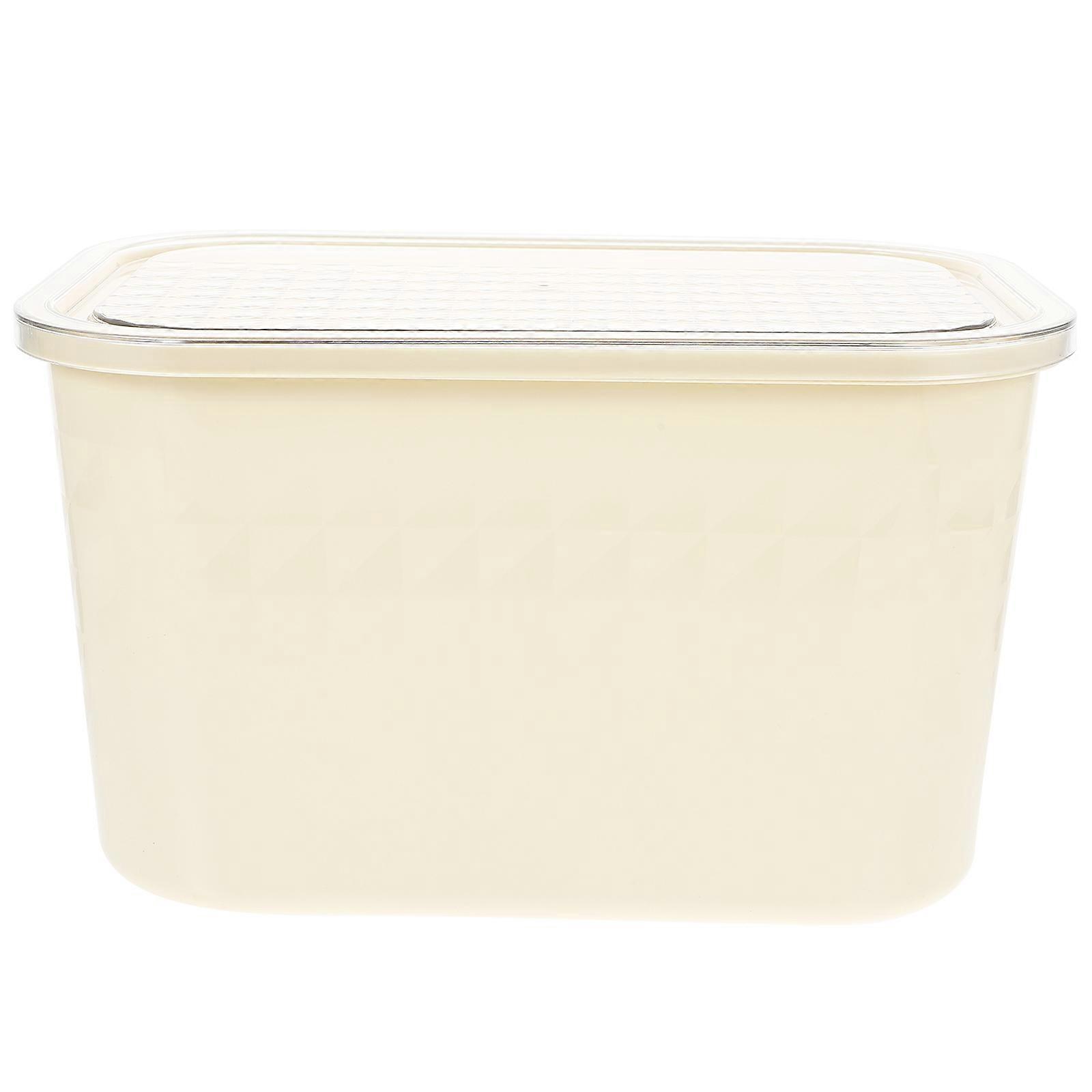 Book Storage Container Stationery Container Bedroom Storage Box Desktop Clear Box with Lid