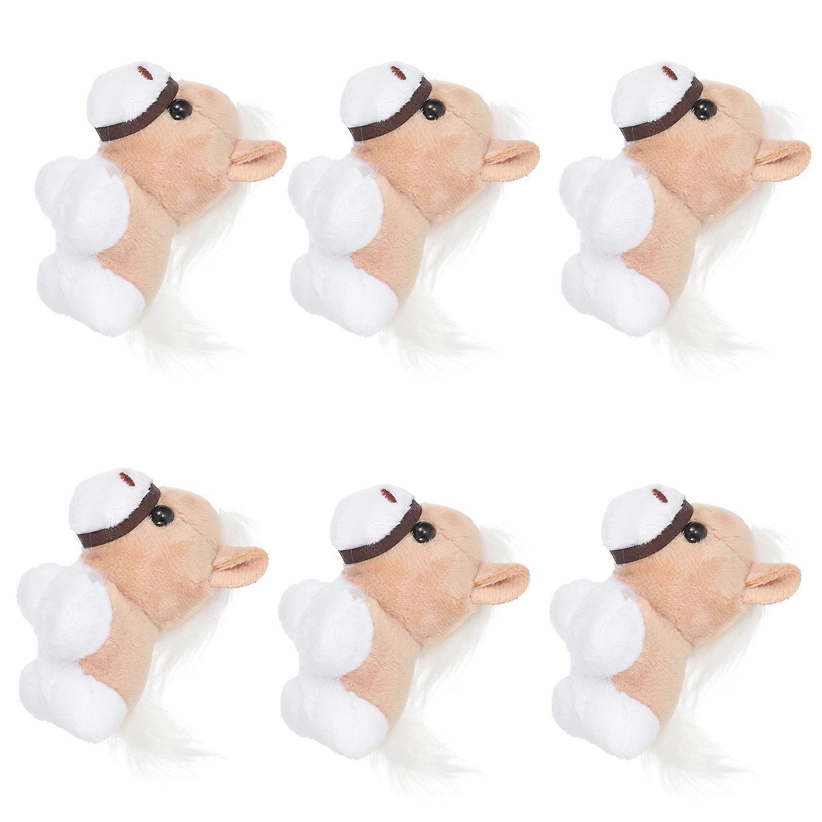 12pcs Plush Hanging Decor Adorable Kawaii Horse Ornaments, Soft Animal Keychains with Creative Cartoon Design for Parties & Festivals