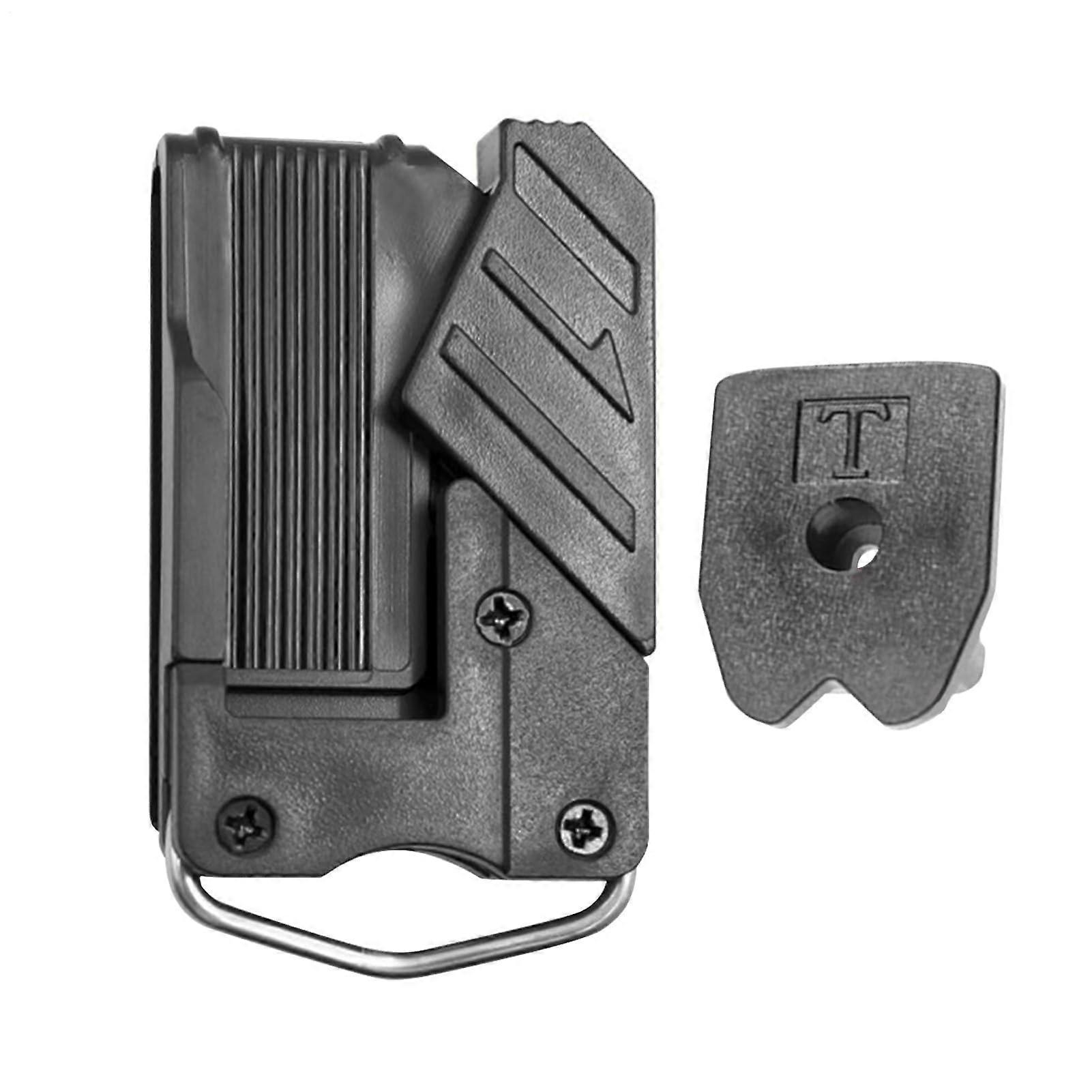 Tape measure holder, belt clip tool organizer for work, construction, black.