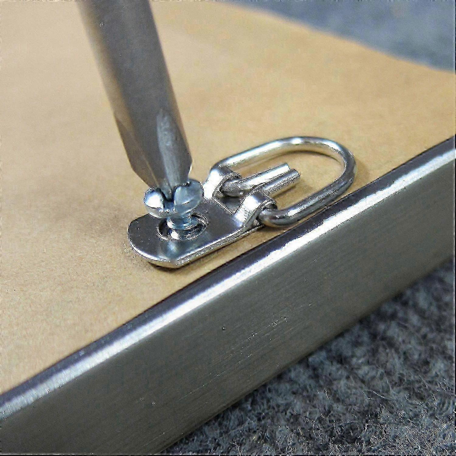 Durable Steel Triangle Hooks with Screws for Hanging Frames, Paintings & Artwork - 100 Pack