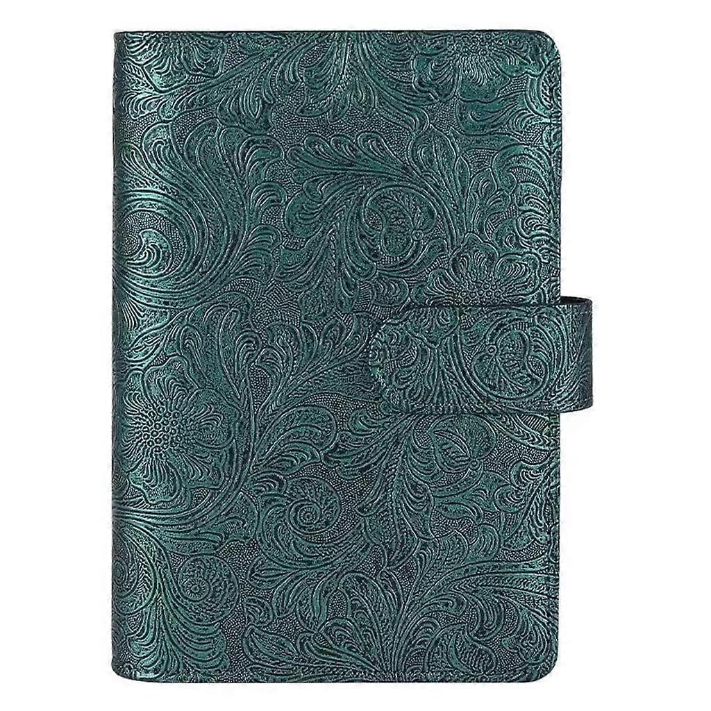 A6 Leather Budget Binder Refillable Notebook for A6 Filler Paper Loose Leaf Planner Cover with Magnetic Buckle (3Pack)