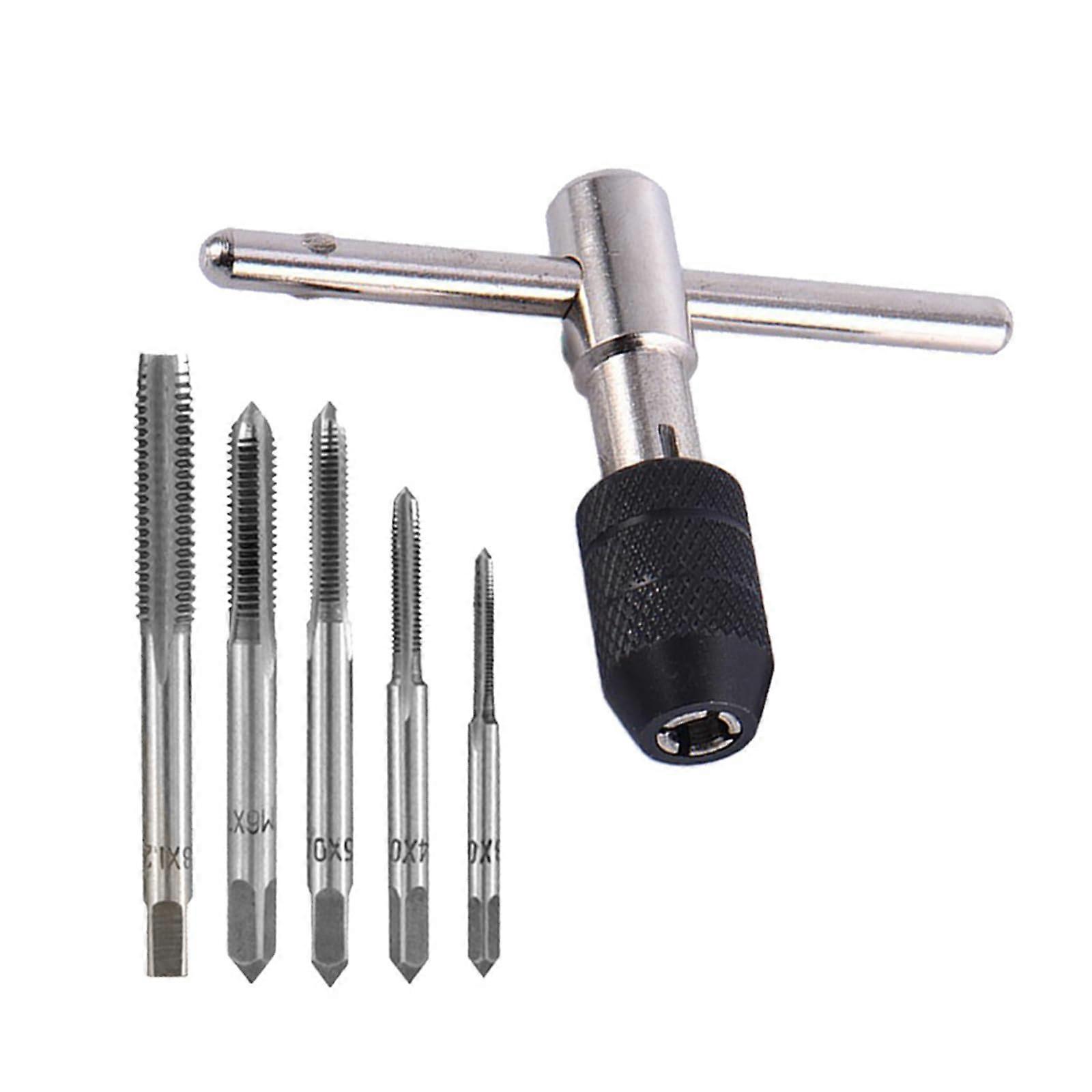 Tap Set Wrench Kit, Tap Wrench Set, Tap Cutter Holder Key, For Electromechanics, Engineers, Electricians, Limited Space