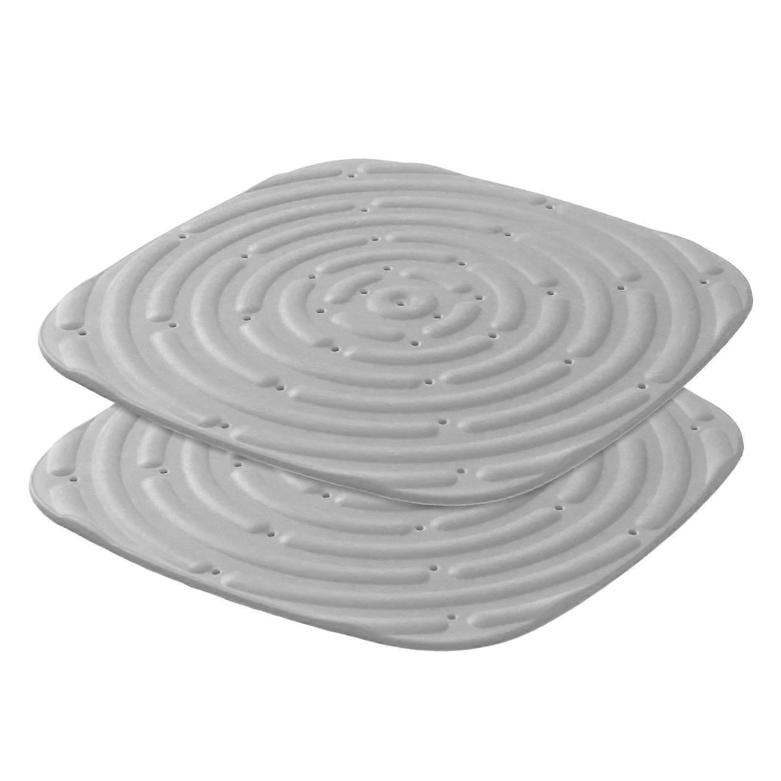 Chicken Nest Box Pads 2-Pack, Soft Washable Poultry Mats, Bedding for Chicken Coop, Grey