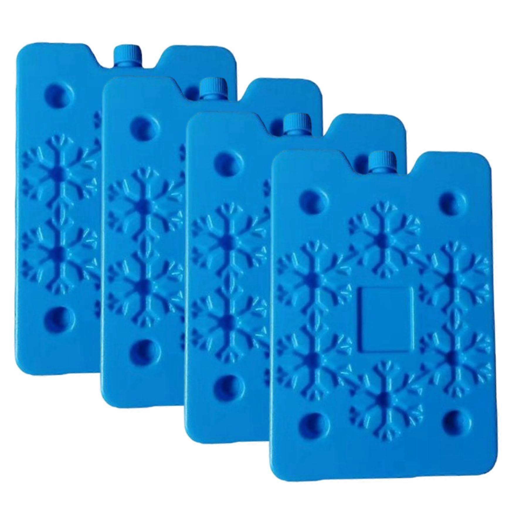 Ice Pack Set of 4, 6x4 Inch Reusable Freezable Ice Packs for Lunch Boxes, Travel and Picnic Use