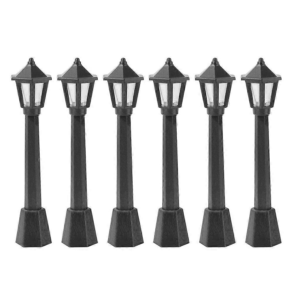 6Pcs Mini Street Light Model Playing House Accessories Decoration Lamp Model