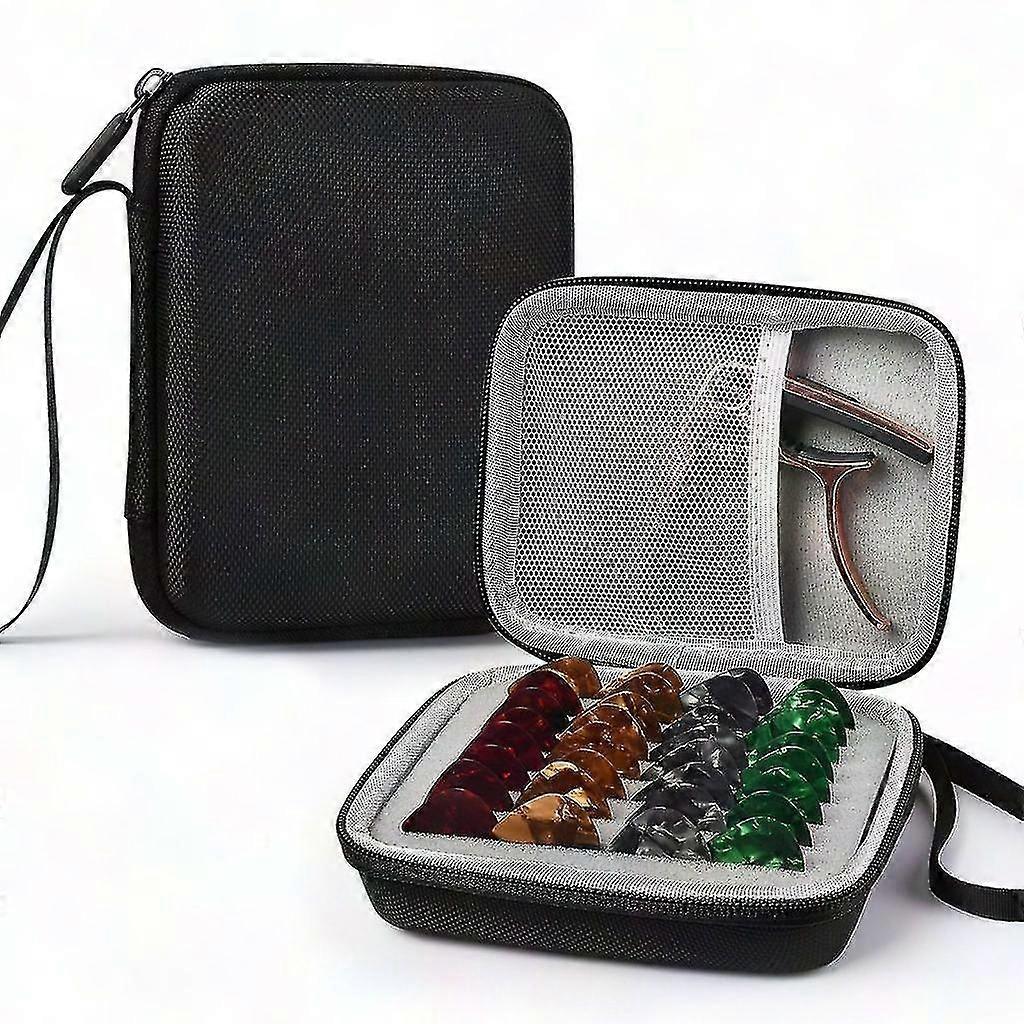 Guitar Pick Holder Case - Storage Pouch Box for Guitar Picks Organizer
