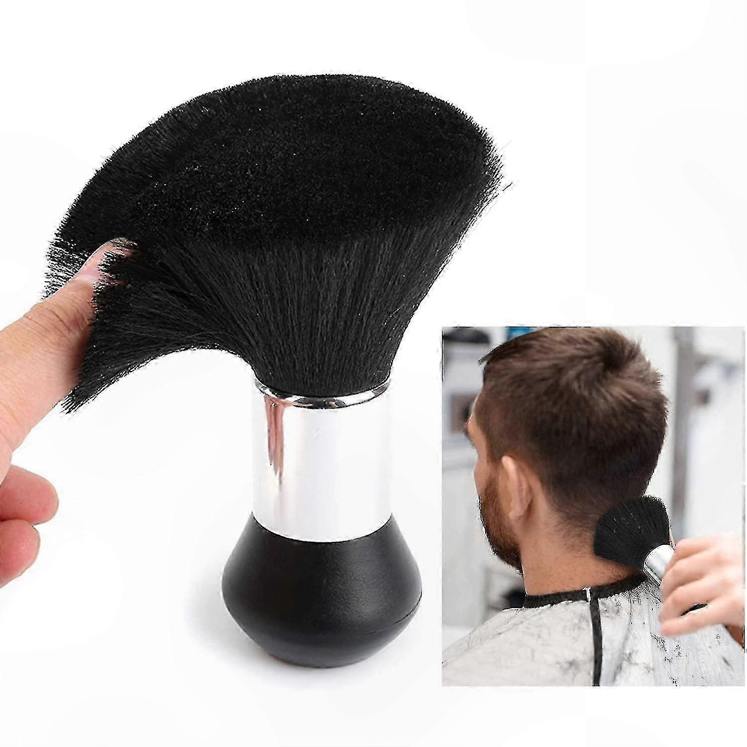 Black Plastic Handle Neck Brush for Barber Use