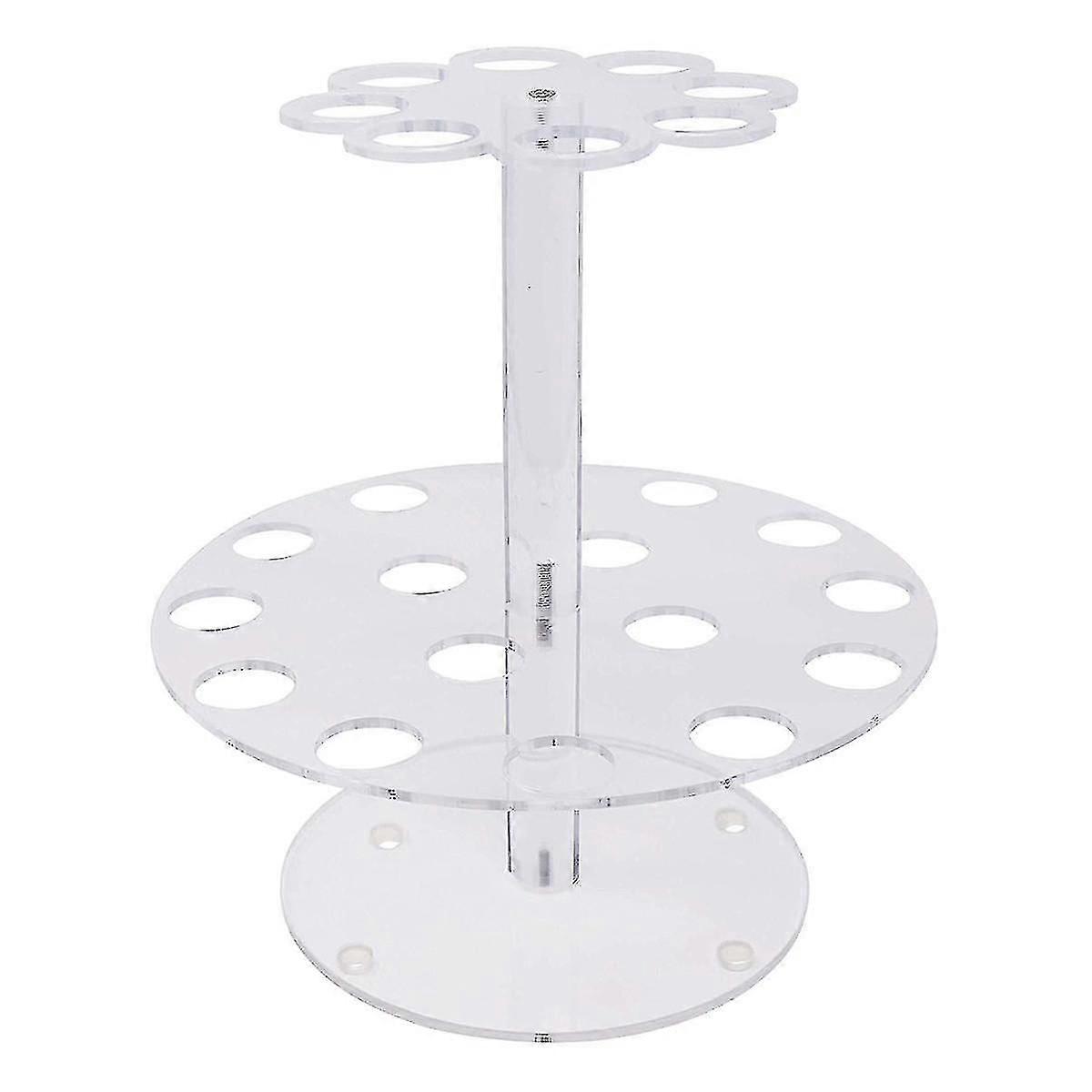 Double Layers 24 Holes Ice Cream Cones Holder Stand Decoration Baking Cupcake Display Stand Holder