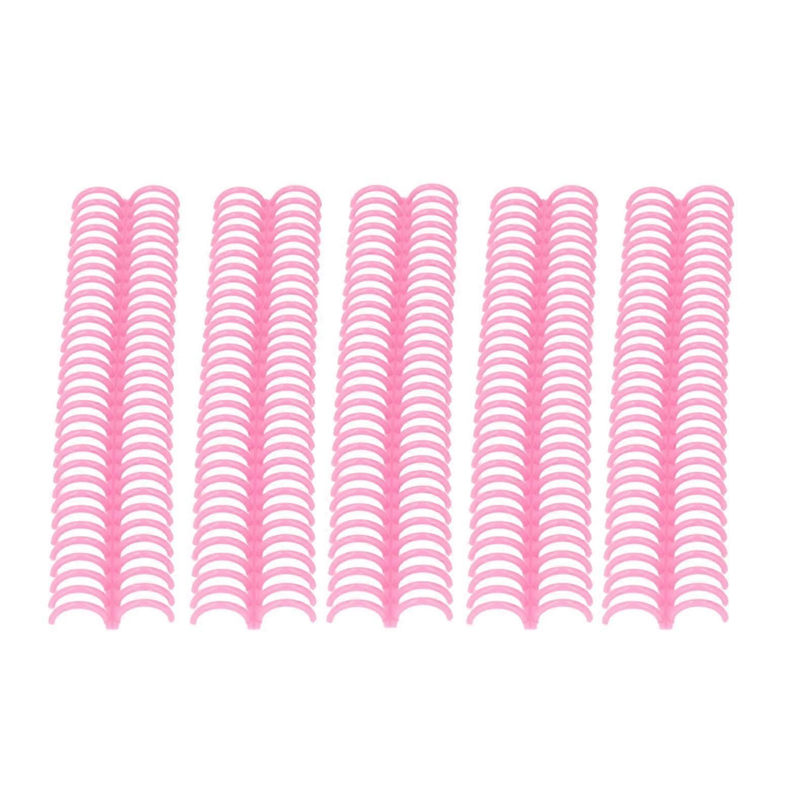 10 Pcs Plastic Binding Rings with 30 Holes, 22mm Inner Diameter - Wear Resistant for Loose Leaf Binding, Color Pink