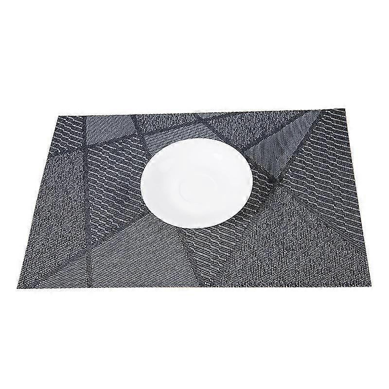 Table Mat Anti-skid Absorbent PVC Geometric Pattern Insulation Pad for Dining Table