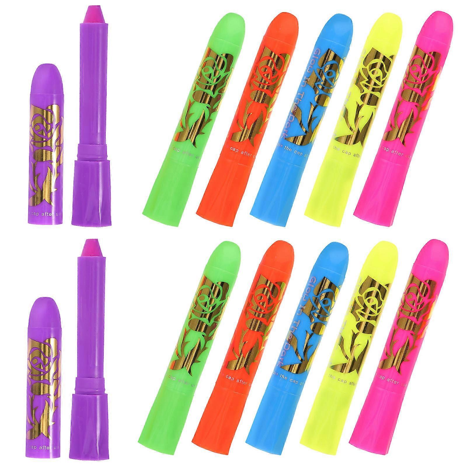 Party Makeup Crayons for Special Events Assorted Color Water-Washable Safe Material 12Pcs