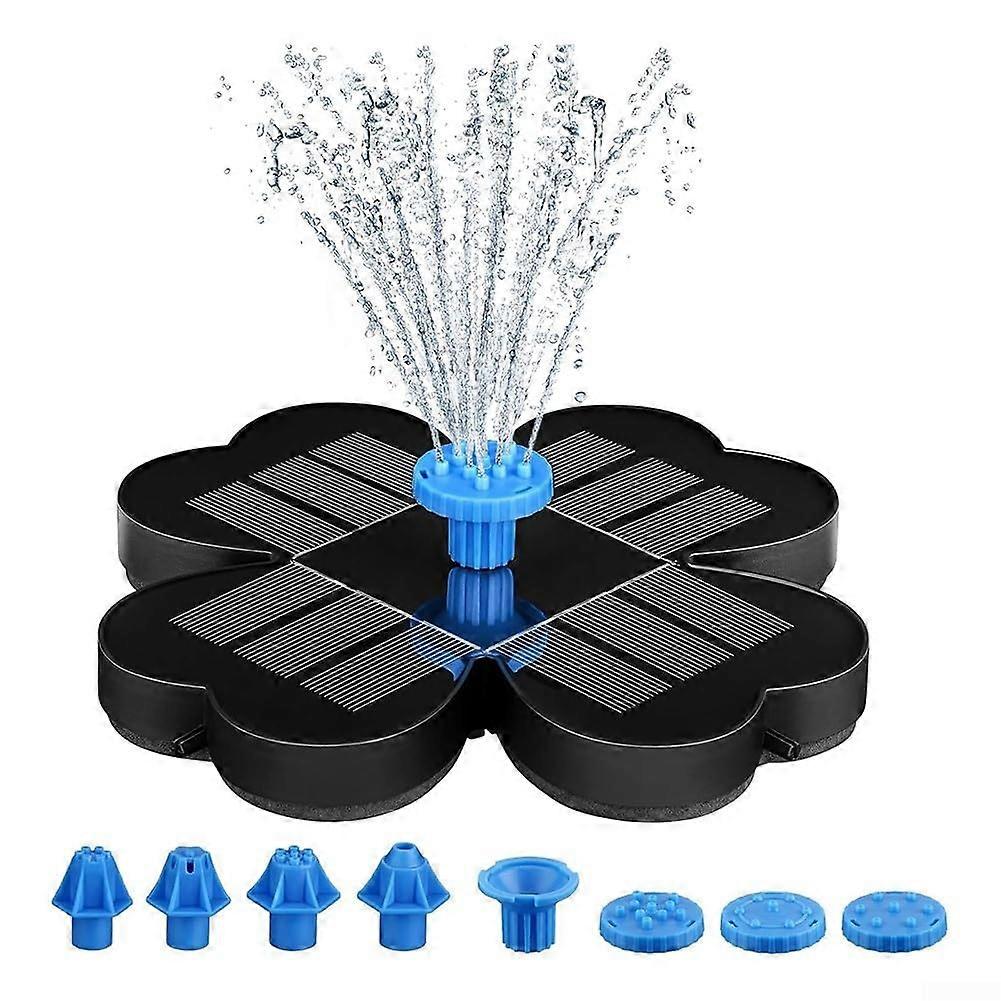 Floating Solar Fountain with Multiple Spray Patterns Bird Bath Water Feature with Filter System for Garden Pool Pond Outdoor Decoration