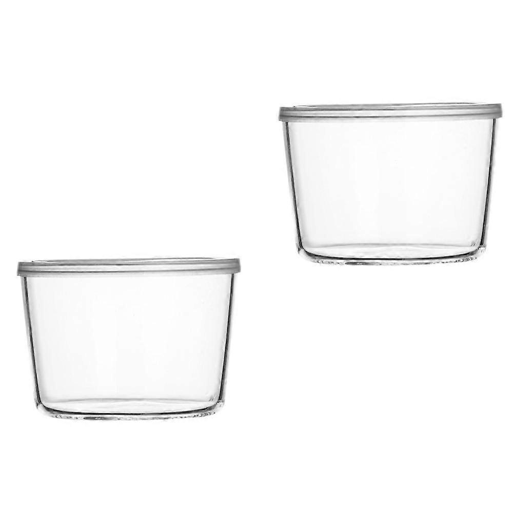 Fruits Salad Bowl Household Items Fruit Storage Transparent Pe Glass Multi-Functional Storage 2Pcs