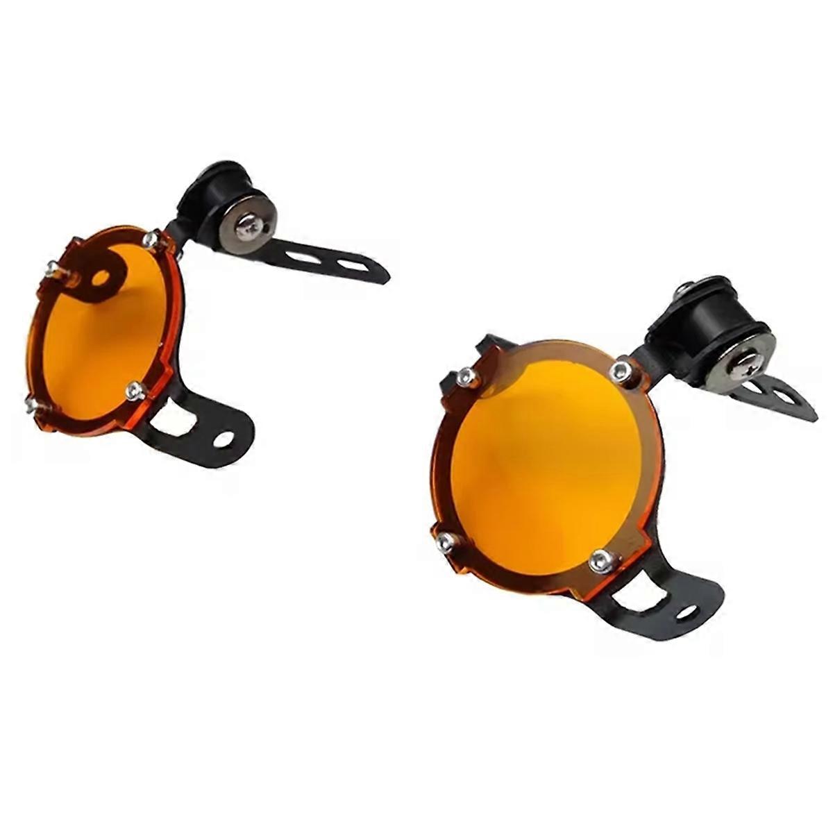For Motorcycle Flippable Fog Light Protector Guard