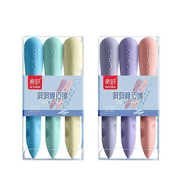 pencil eraser, pencil eraser, eraser for hole pencils, erasable cleaning eraser, student prize, eraser for drawing and drawing (6 colors)