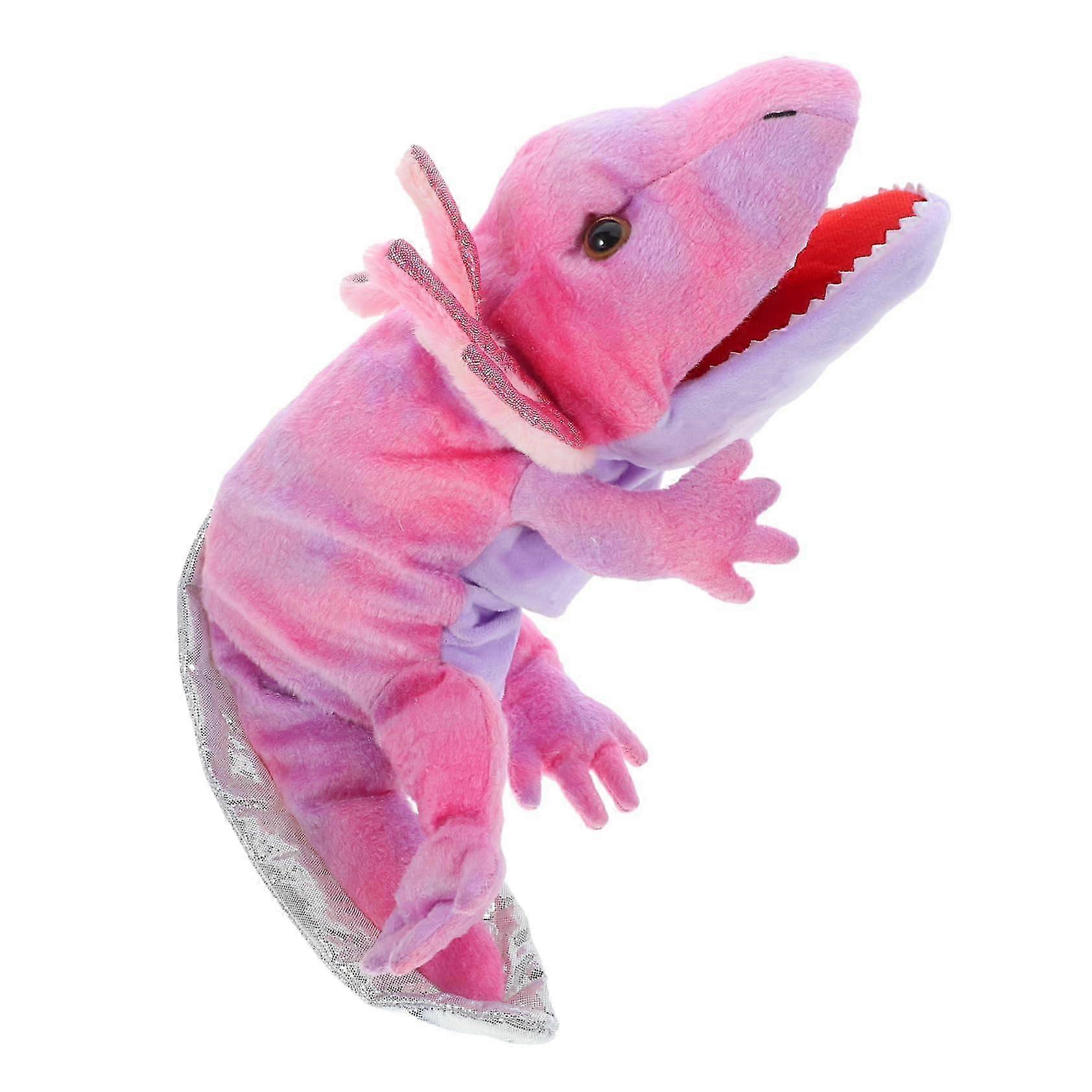 サンショウウオ動物の手人形は、ぬいぐるみ素材を使った子供向けのストーリーテリングと漫画に