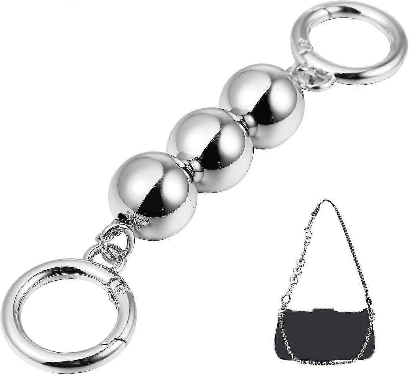 Imitation Pearl Bag Chain Extension - Silver, Replaceable Handbag Chain