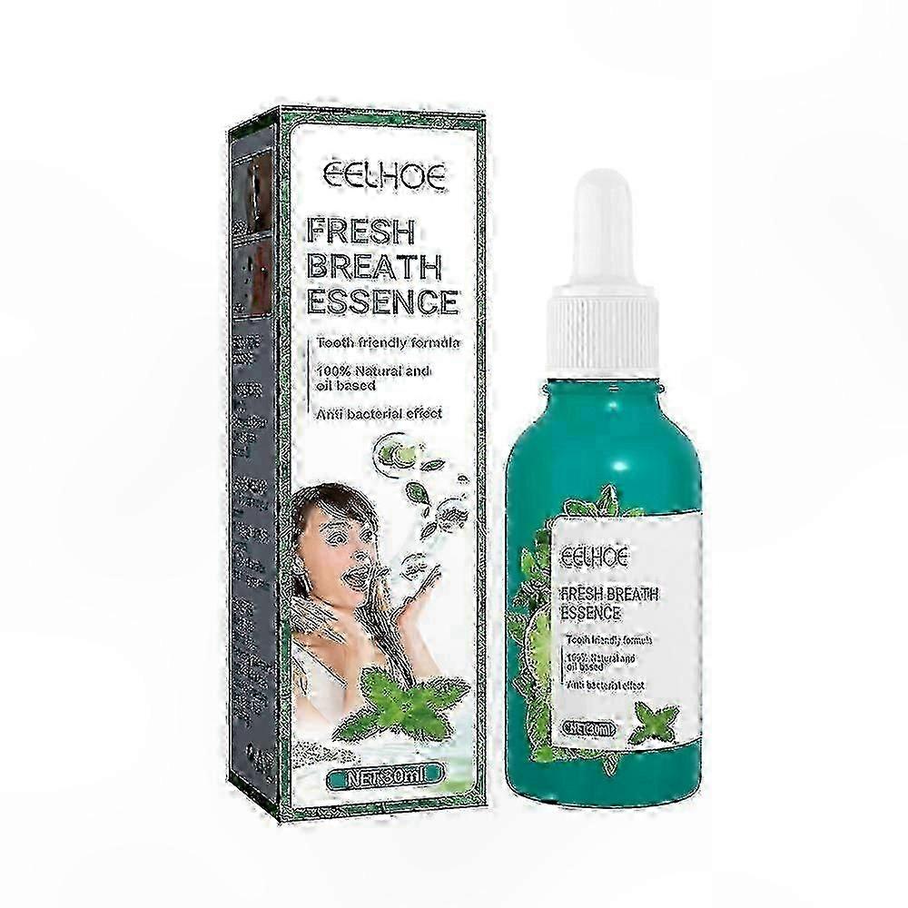 Peppermint Fresh Breath Drops for Oral Care, Eliminates Bad Mouth Odor, Portable and Easy-to-Use Minty Freshener Solution