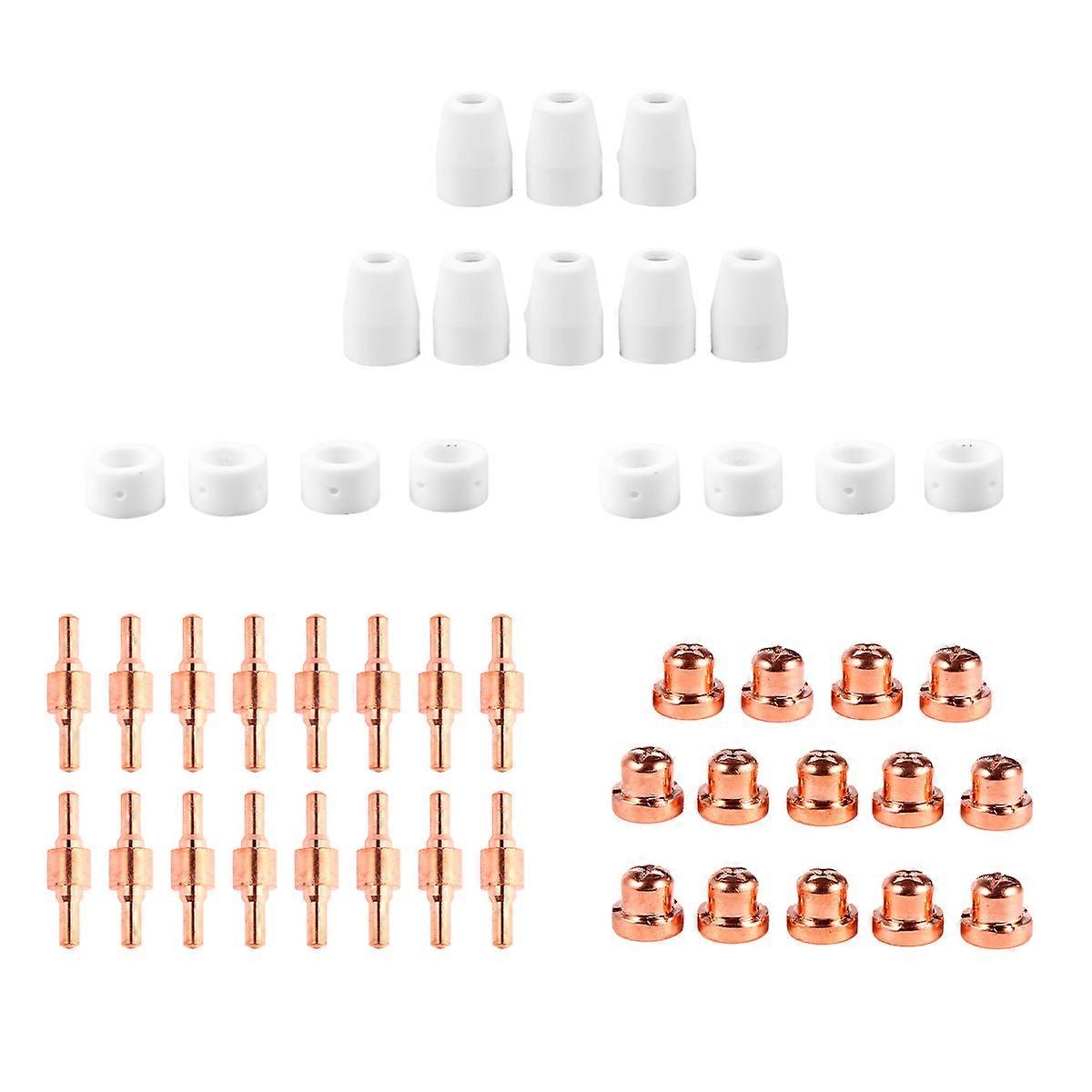 46pcs 40A Plasma Cutter Consumables Kit with Electrode Tips and Nozzles