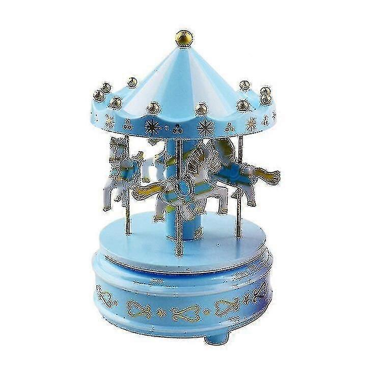 1pcメリーゴーランドオルゴール幾何学音楽ベビールームデコレーションギフトユニセックス木製クリスマスjjm