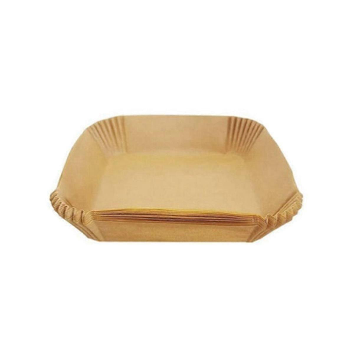 Air Fryer Baking Paper 20 cm,50 Pieces Air Fryer Baking Paper Waterproof and Oil Proof Brown