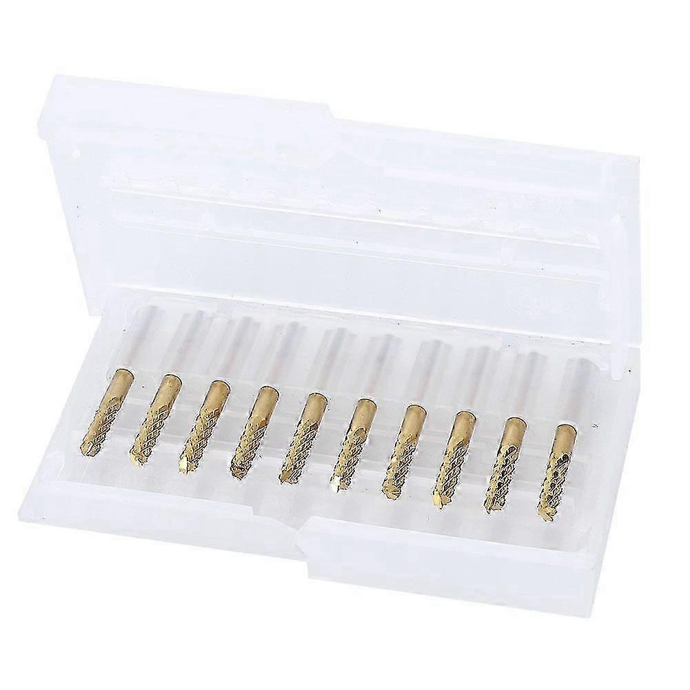 High quality Tungsten steel PCB titanium-plated corn milling cutter (3.175mm ten pieces)