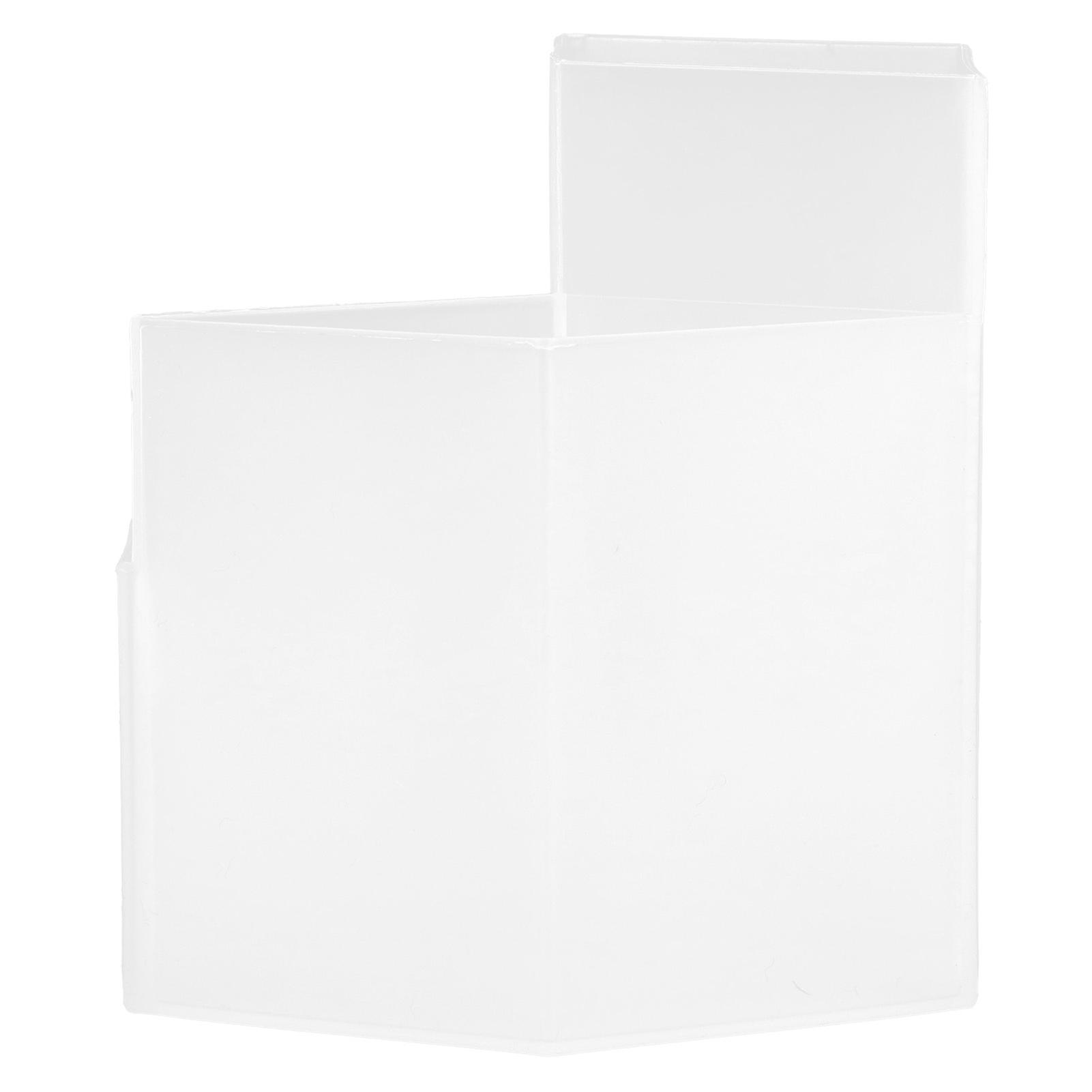 Makeup Brush Holder Transparent Plastic Hexagonal Base 11.8x11.3cm