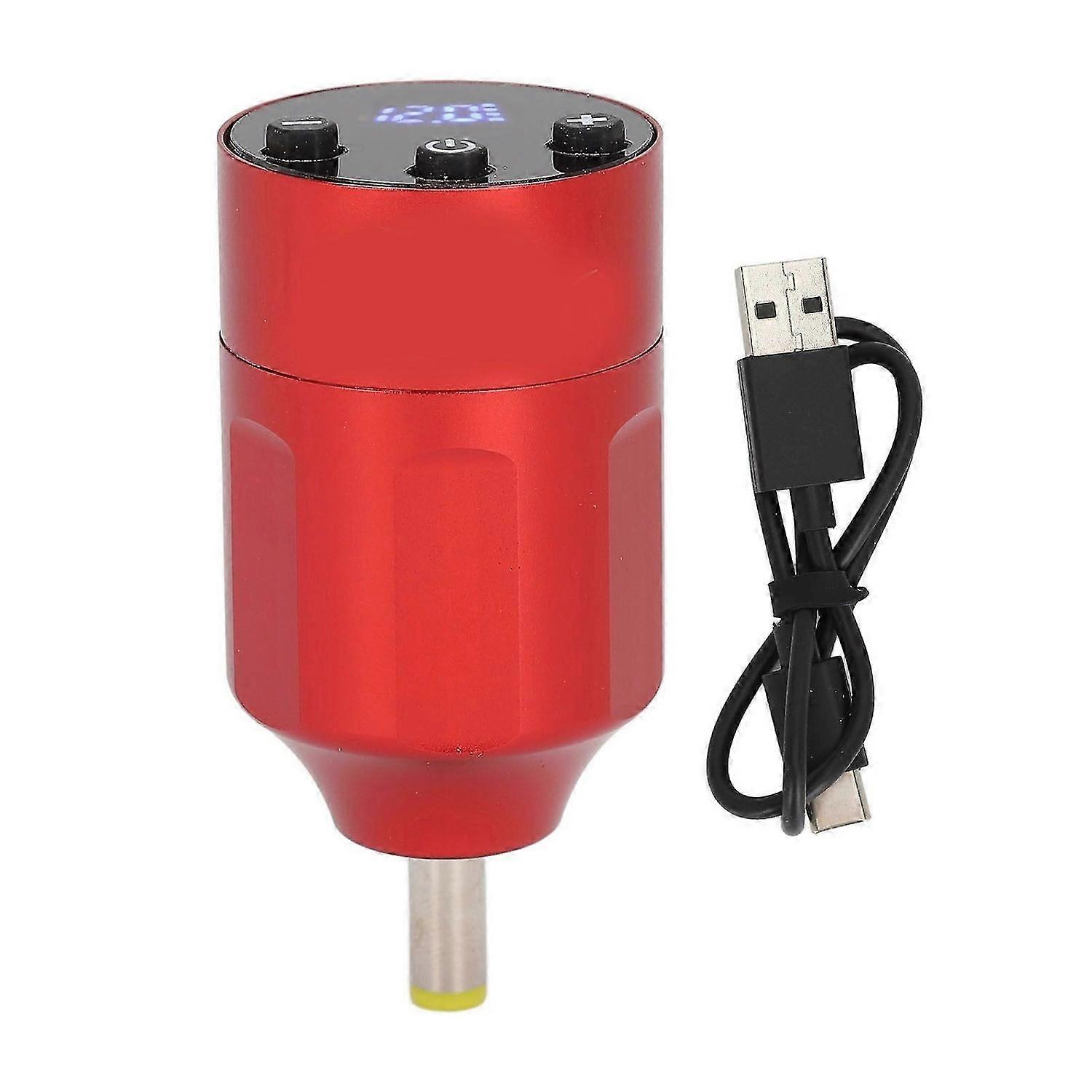 2025 Latest Model Wireless Tattoo Power Supply DC Interface 1300mAh Capacity L...