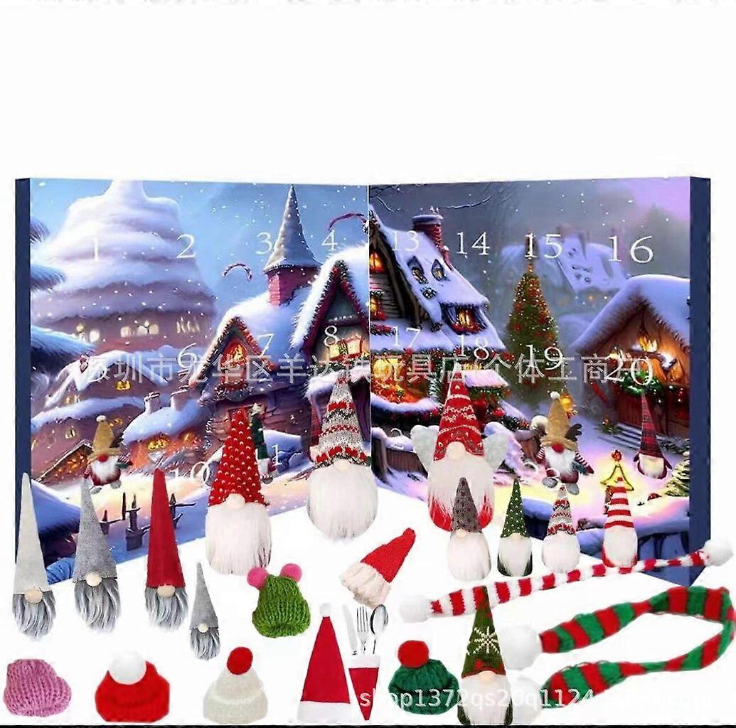 Christmas Elf Plush Advent Calendar 24-Day Countdown Toy Set for Kids and Adults