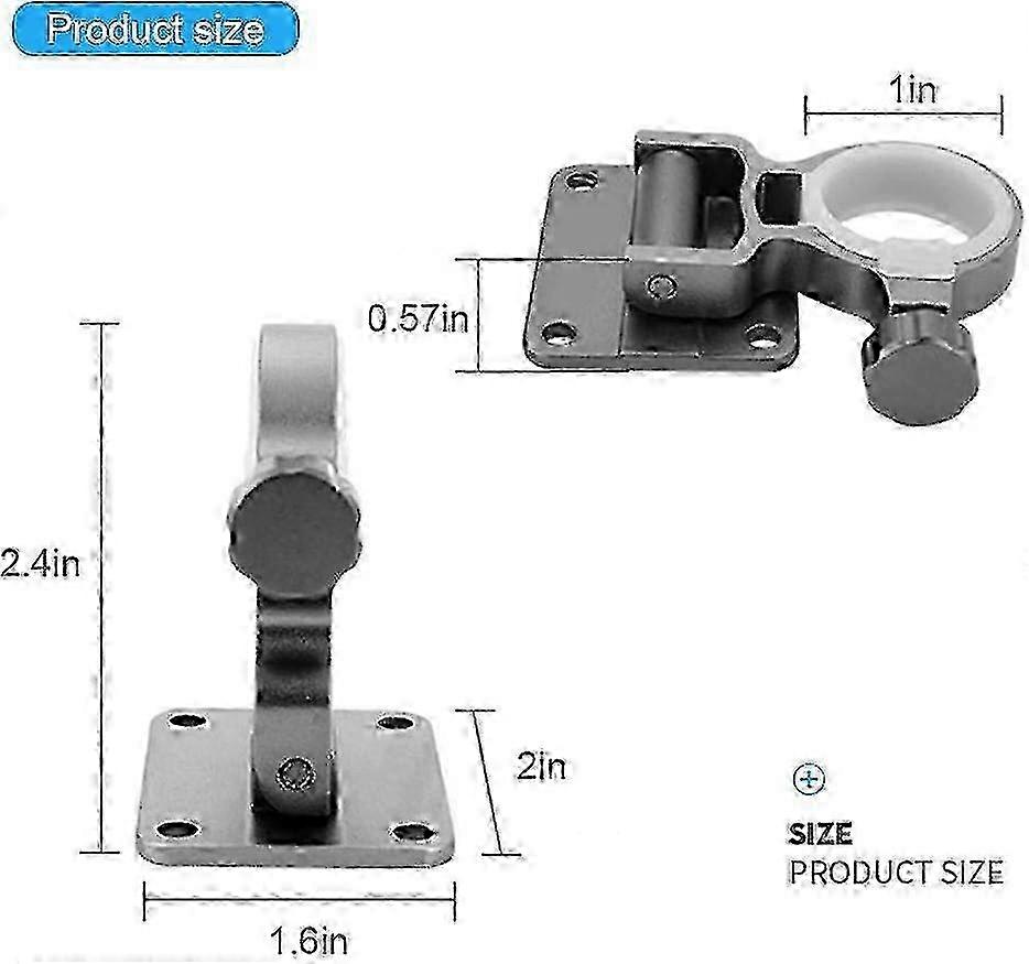 2-Piece Removable Wall-Mounted Parasol Bases for Balcony - Base Support 2025