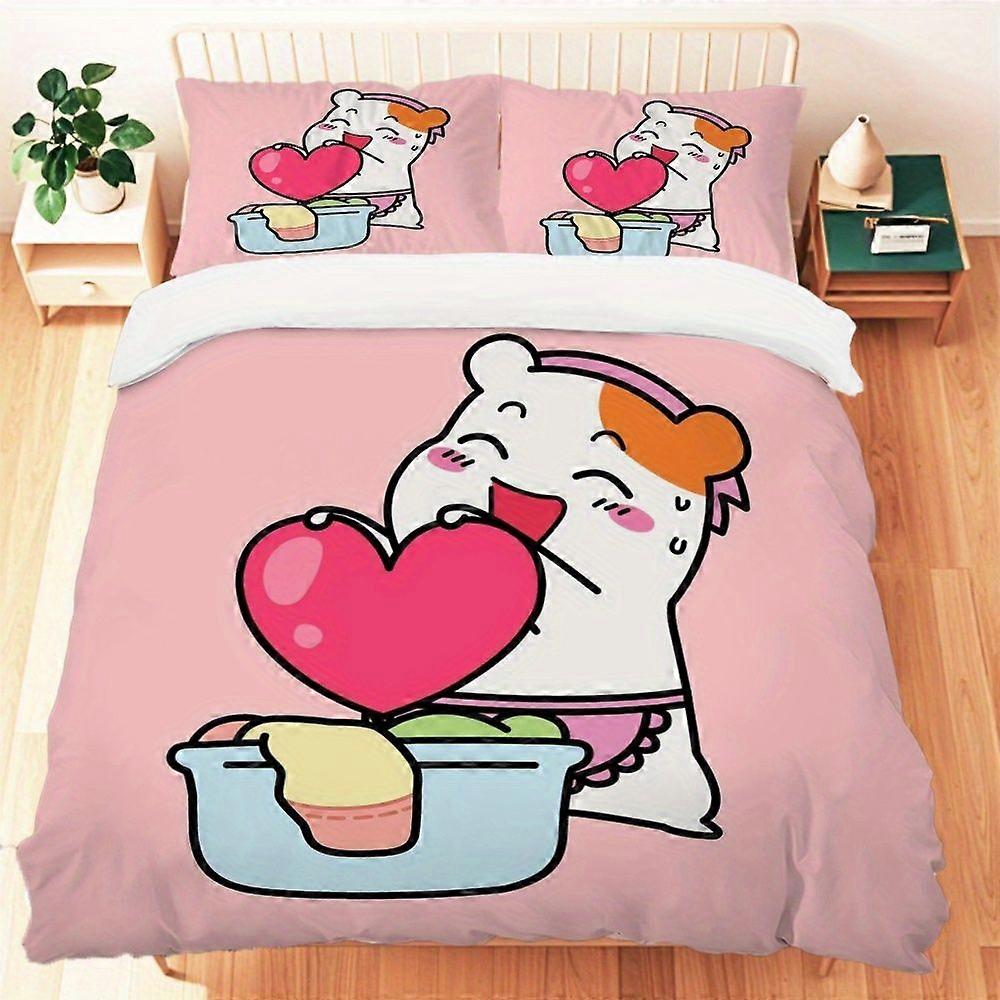 TE1106 3pcs Oruchuban Ebichu Three-Piece Light Beige-Friendly Bedding Set (1*Quilt Cover + 2*Pillowcases, No Core), Soft And Comfortable,