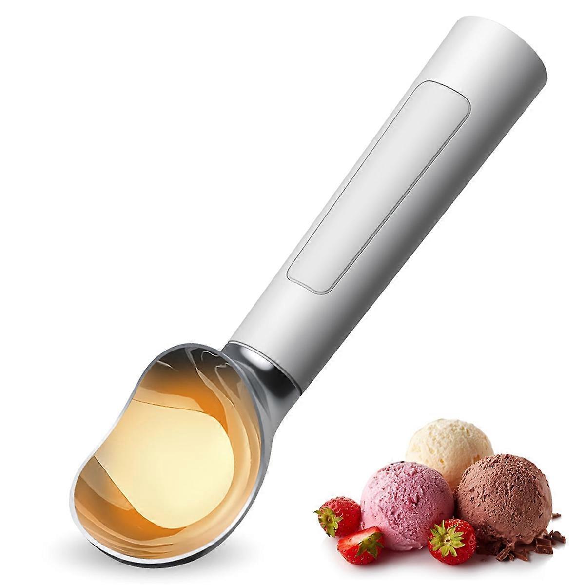 Heated Ice Cream Scoop-Electric Scooper for Hard Ice Cream and Desserts,Handheld Heating Up to 158F, with LED Display,A