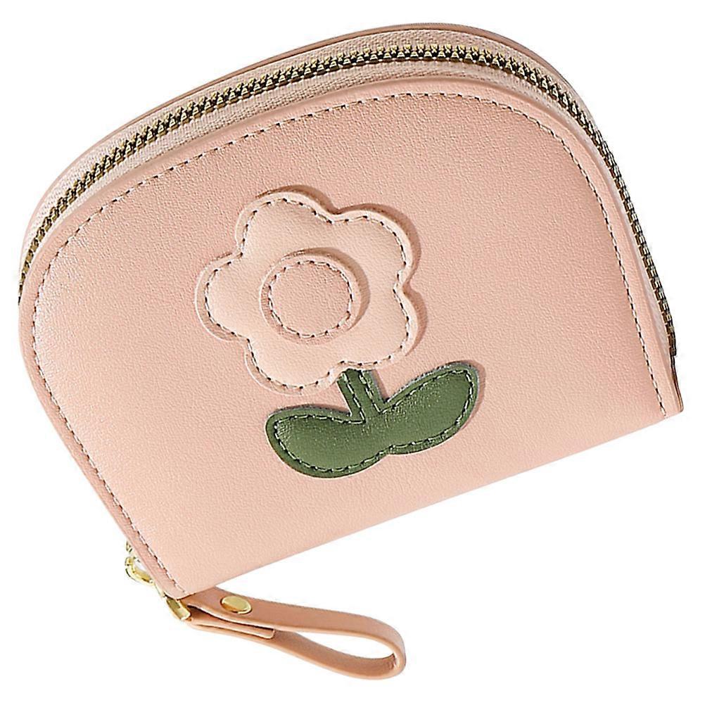Compact Small Card Holder for Women Use Pink Color Wallet