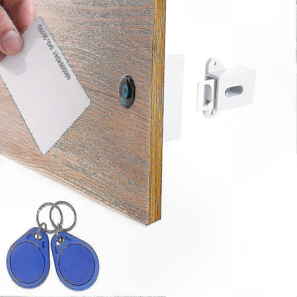 RFID Cabinet Lock, Invisible Drawer Latch, Hidden Electronic Lock for Wooden Cupboard, DIY Furniture Locker Solution