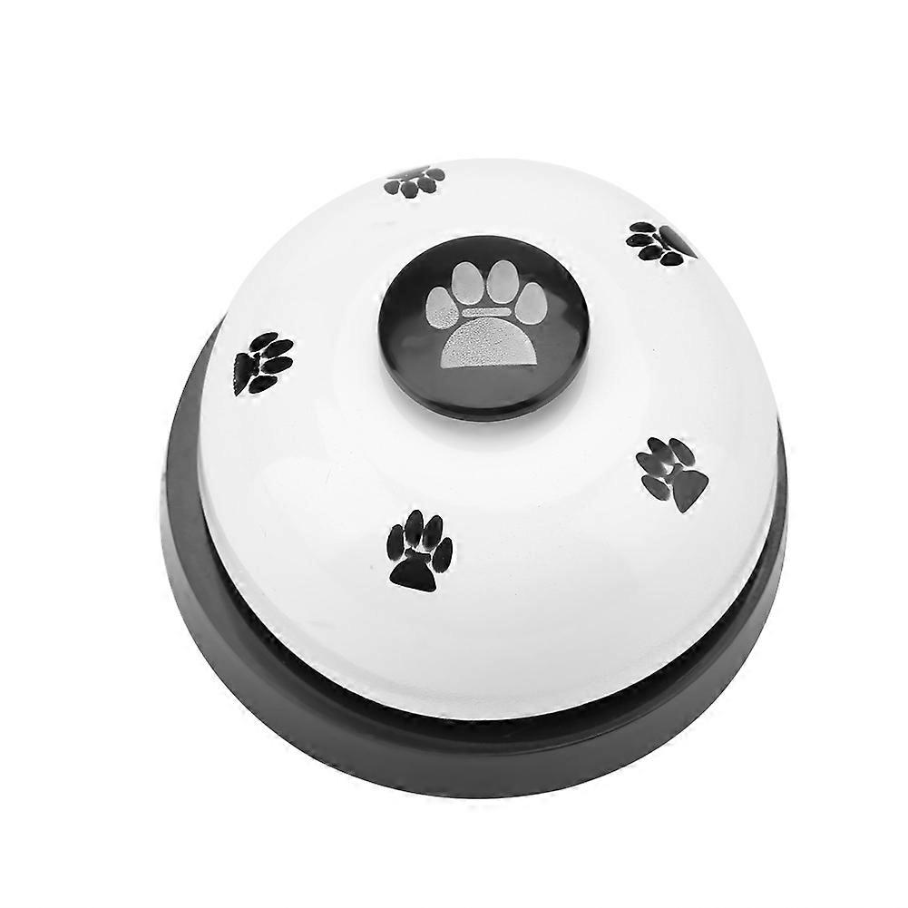 Clochette en fer robuste et durable pour animal de compagnie, jouet interactif pour chien et chat (blanc)