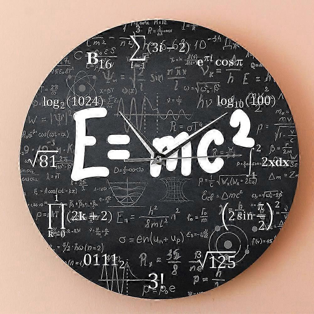 Theory of Relativity Math Formula Wall Clock Scientist Physics Teacher Gift School Classroom Decor