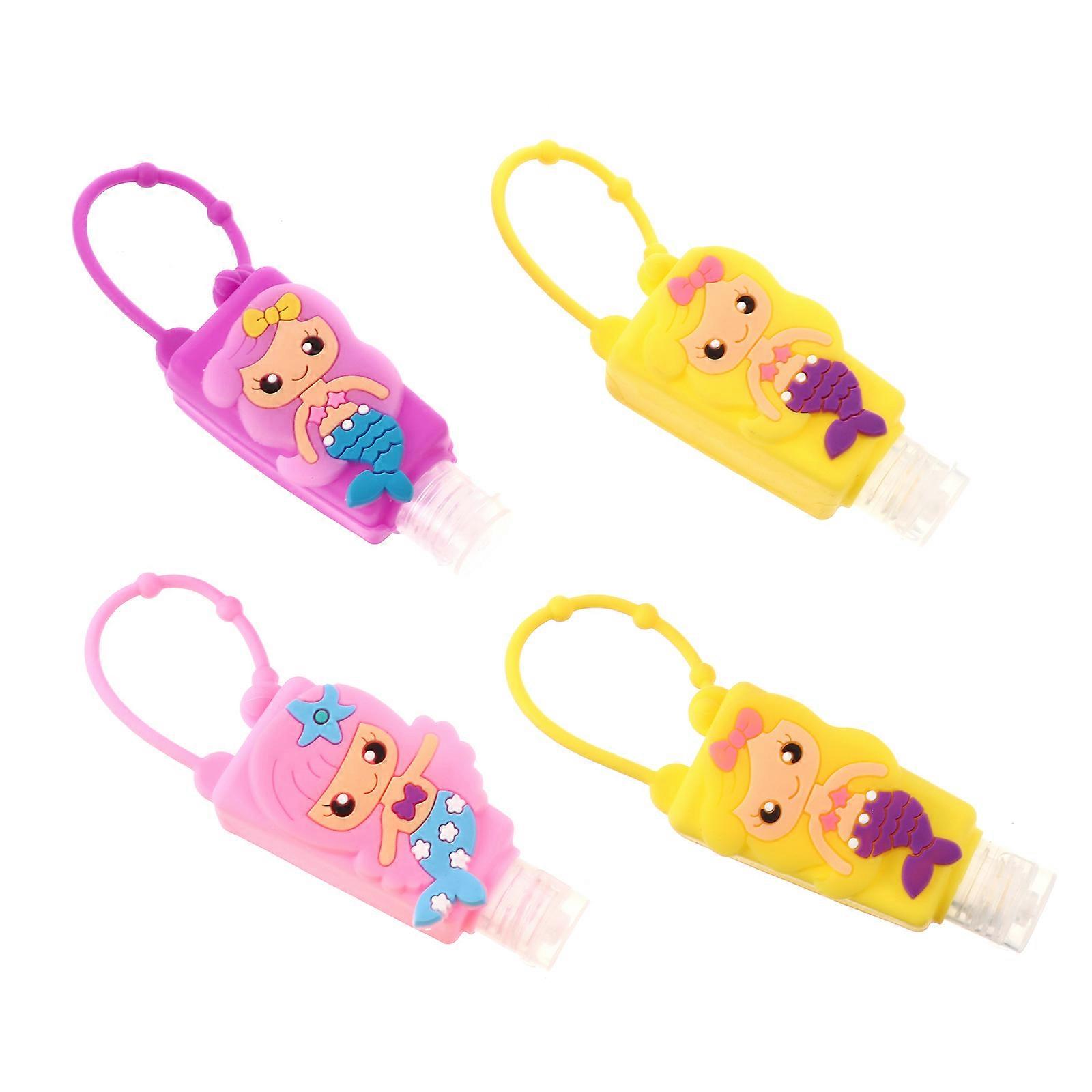 Silicone Plastic Durable Hand Lotion Cream Bottle for Storage 4Sets