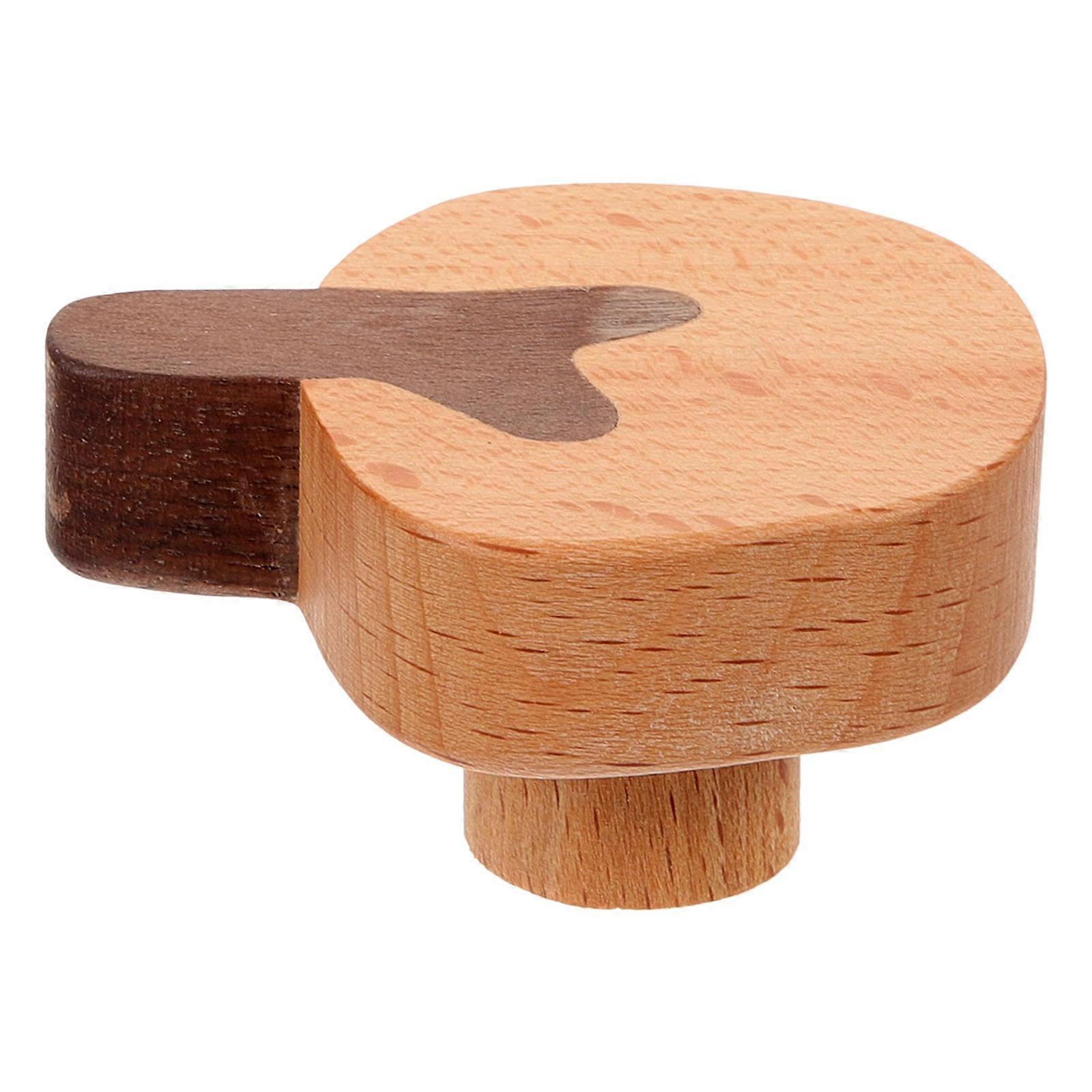 Wooden Coat Hooks Wall Mounted for Towel Hanging 2Pcs Chocolate