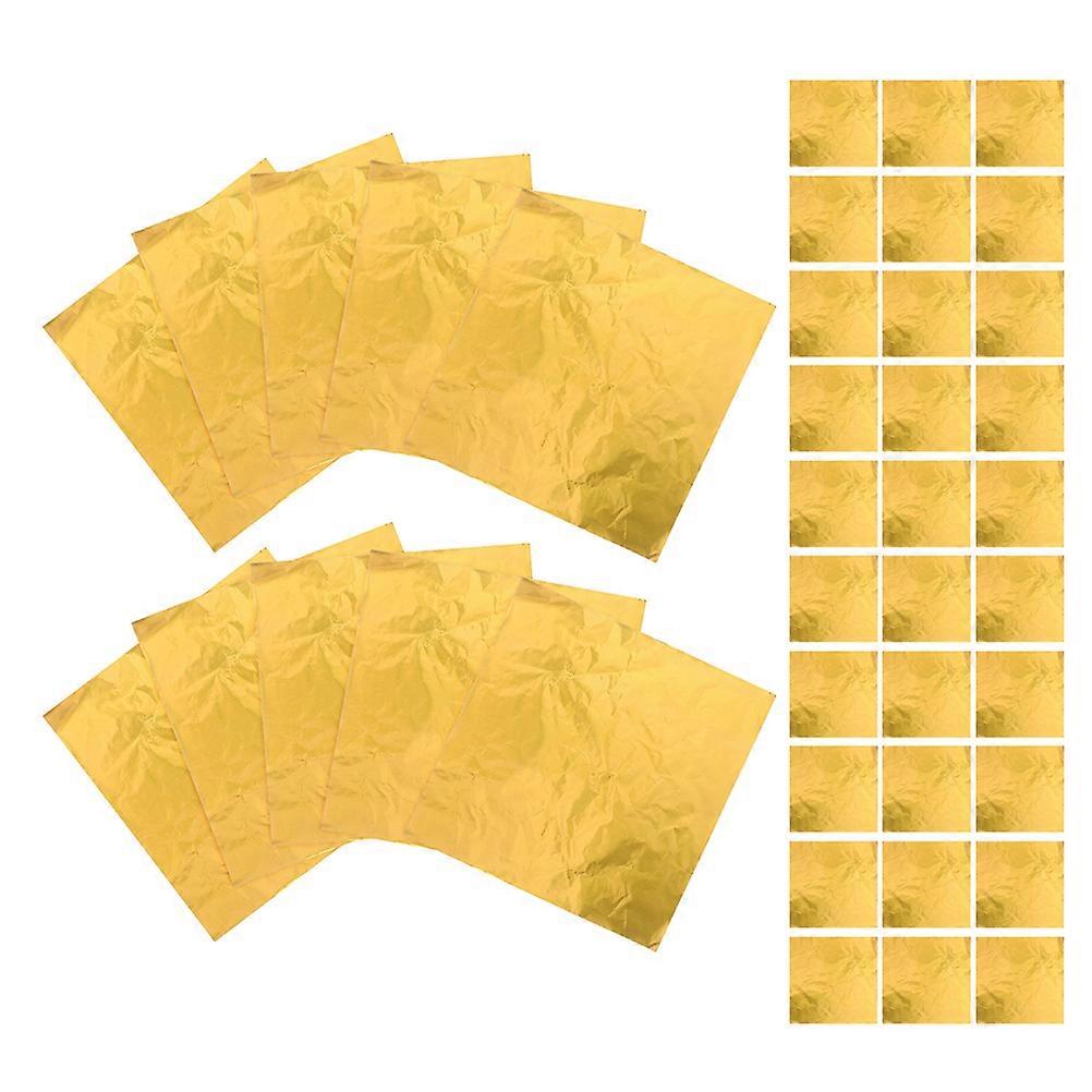 Chocolate Wrappers Golden Aluminum Foil Sheets for Wrapping 1200Pcs Candy