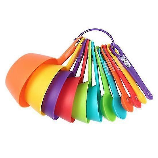 1 Set Practical Measuring Scoop Scale Mark Design Multipurpose Long Lasting Stackable Spoon Cup Kitchen Accessories