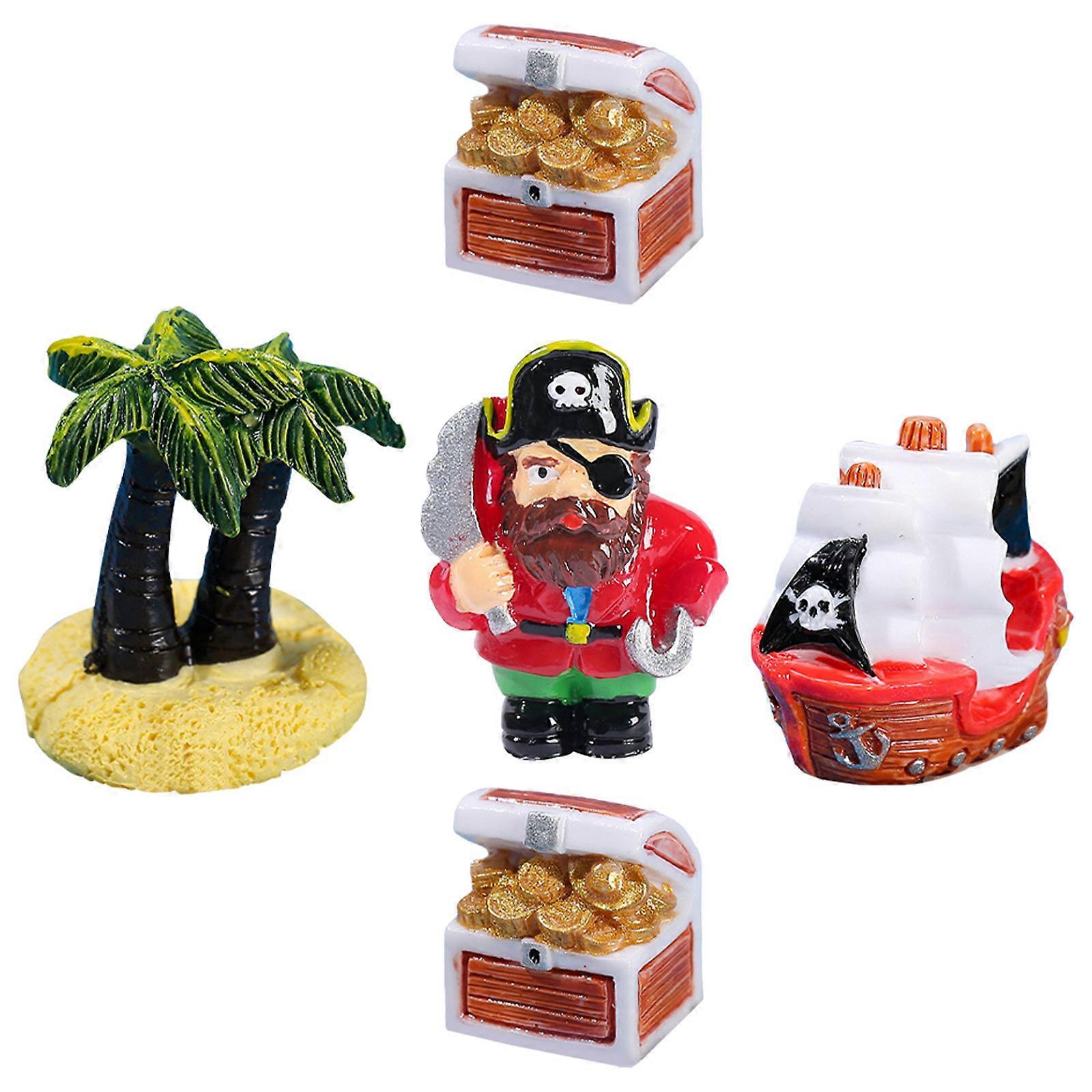 Treasure Box Mini Decor Kit For Desktop Decor And DIY Micro Landscape Building With Beautiful Ocean Beach Theme 1 Set