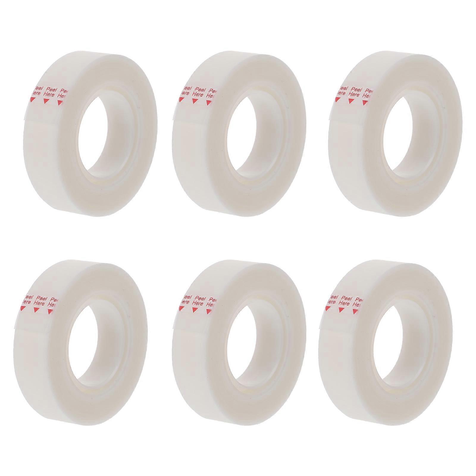 Correction Tape Transparent Tape for Home Frosted Material Sticky 6rolls